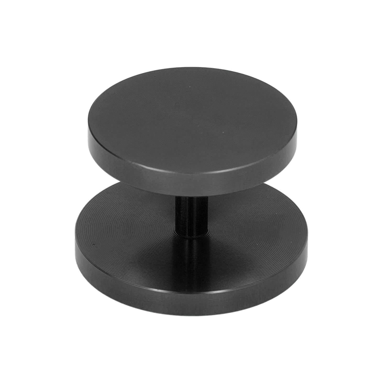 Dual Sided Coffee Powder Tamper - Aluminum Espresso Tamper with Glossy Finish for Barista & Home Use | Perfect for Espresso Machines & Coffee Brewing (Black)
