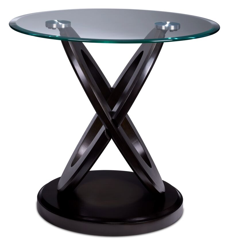 Modern Grey Atomic End Table - Stylish Nightstand for Bedroom, Living Room & Office - Compact Side Table with Sleek Design