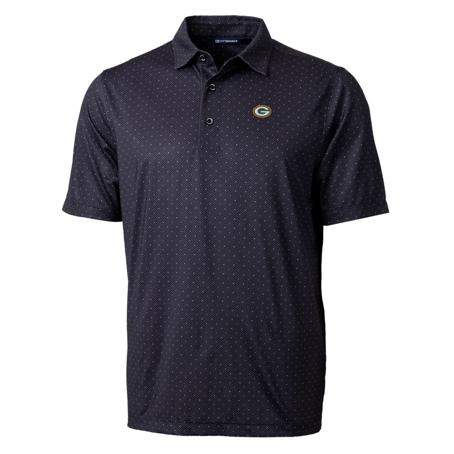 Cutter & Buck Men's NFL Pike Double Dot Print Stretch Polo Shirt - Breathable Moisture-Wicking Golf & Casual Wear for Sports Fans