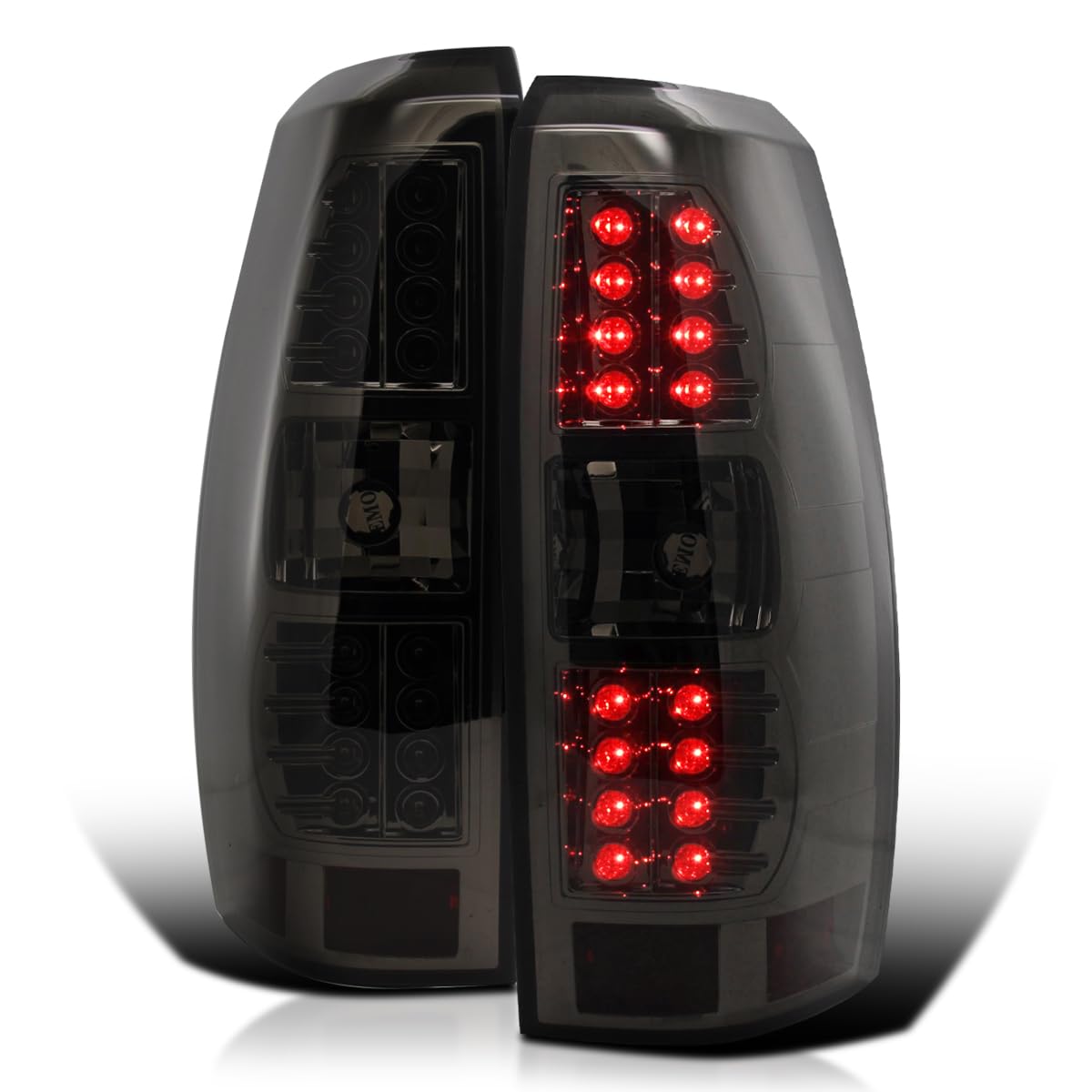Spec-D Tuning Smoke Lens LED Tail Lights for 2007-2012 Chevy Avalanche - Left & Right Pair Assembly - Enhanced Night Visibility & Style Upgrade for Pickup Trucks