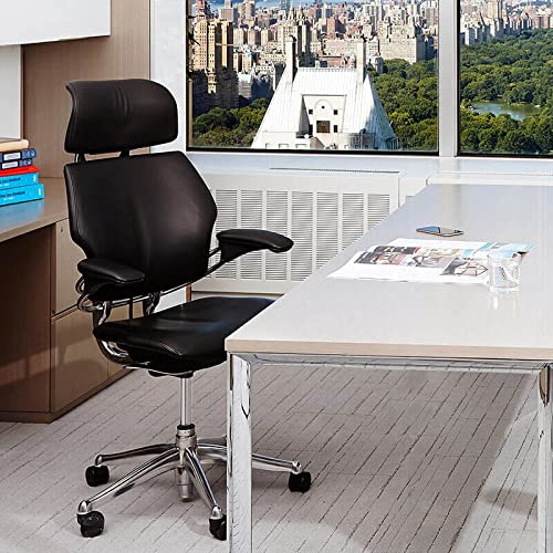 Humanscale Freedom Ergonomic Office Chair with Headrest - Adjustable Height & Duron Arms - Hard Floor Wheels - Graphite Frame & Corde 4 Fabric - Perfect for Home Office, Gaming & Workspaces