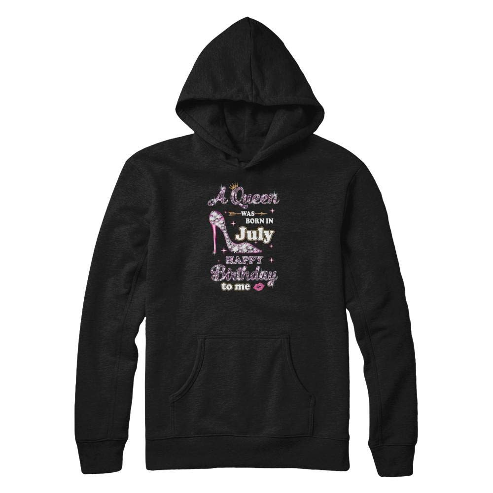 TeesNow Queen Born in July Birthday Gift T-Shirt & Hoodie - Perfect for Women's Birthday Celebrations, Parties & Casual Wear