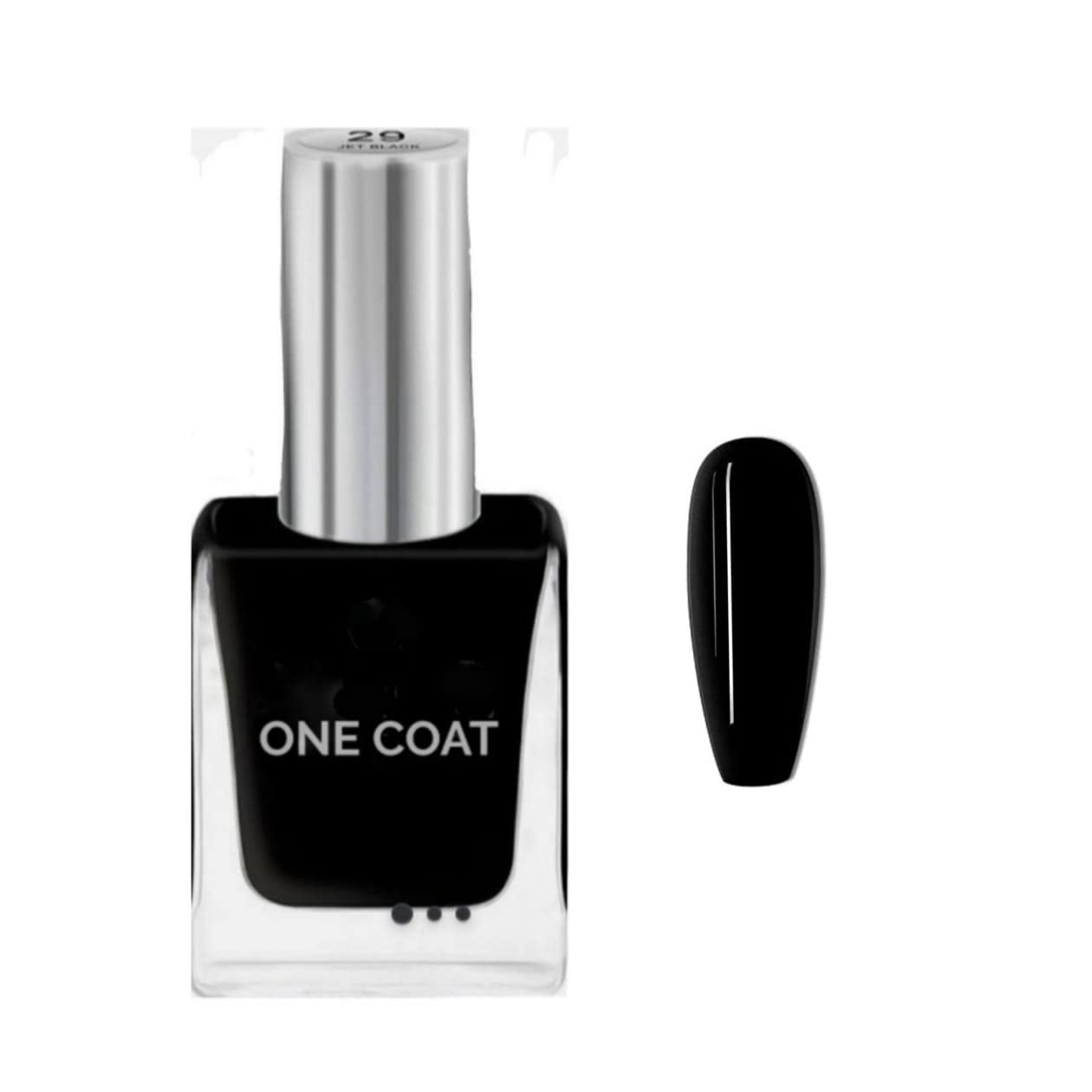 Professional Mirror Finish Nail Polish Set - Black & Top Coat (2 Pack) for Salon-Quality Manicures at Home