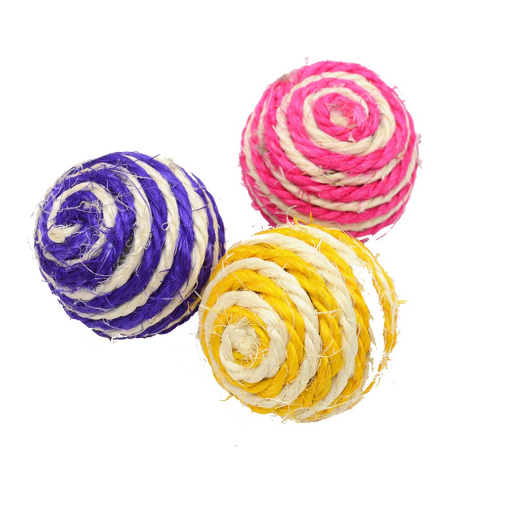 Premium Cat Toy - Durable Sisal Rope Ball for Interactive Play, Chewing & Chasing | 1PC High-Quality Kitten Teaser Toy for Exercise & Bonding | Perfect for Indoor Playtime & Stress Relief