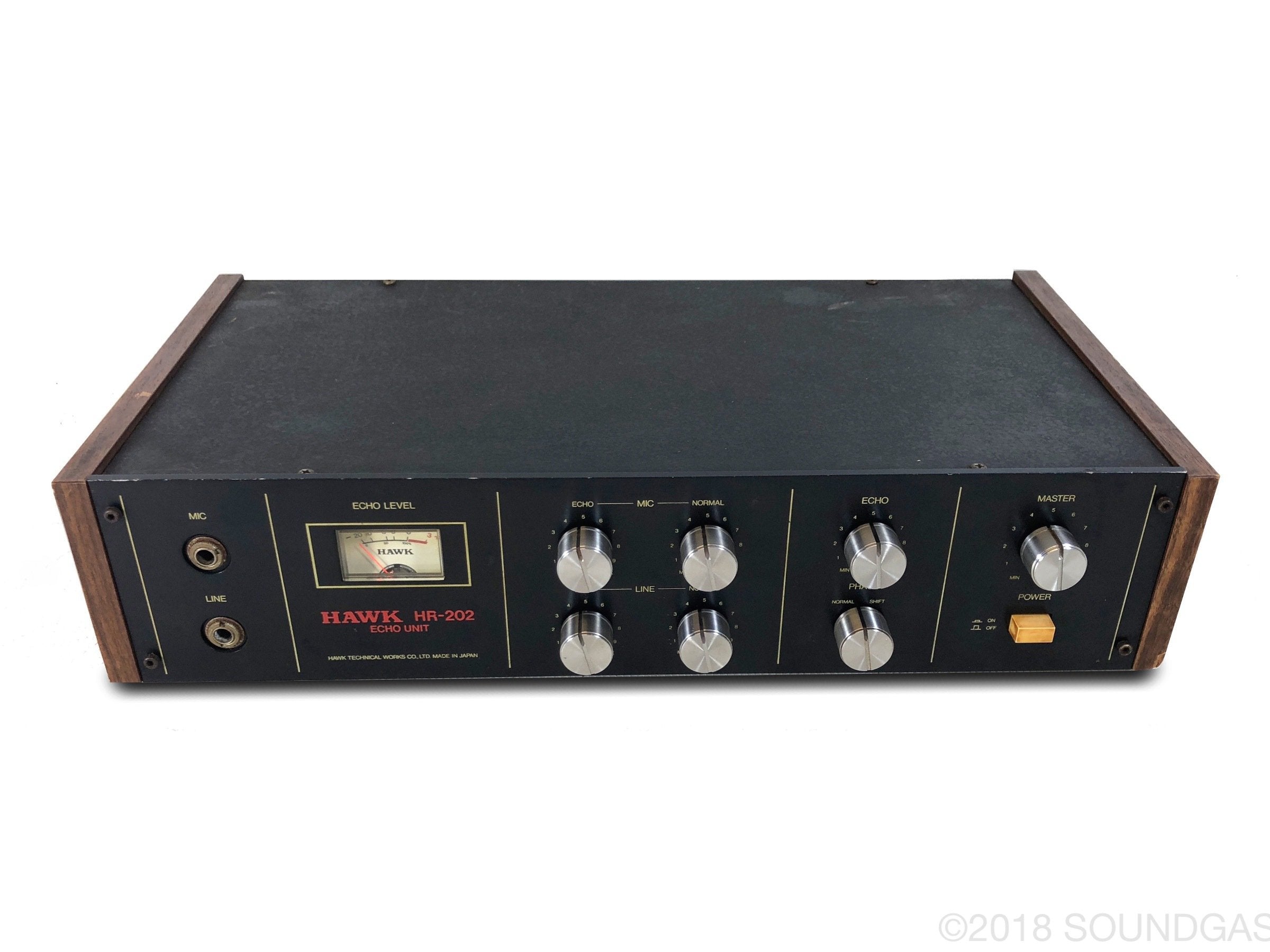 Hawk HR 202 Echo Unit with Spring Reverb - Vintage Guitar Effects Pedal for Professional Musicians & Home Recording Studios - Perfect for Rock, Blues, and Surf Music Performances
