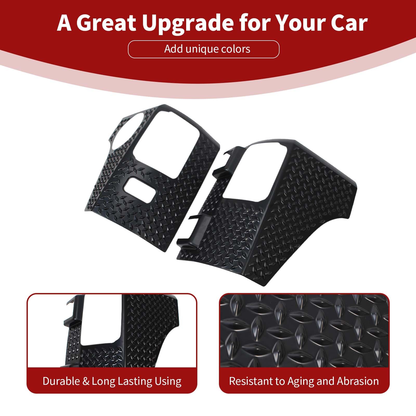 Wrangler JK Rear Corner Body Armor & Tail Light Cover Guards - Black Exterior Accessories (2pcs) for 2007-2017 Jeep Wrangler JK/JKU | Off-Road Protection & Style Upgrade