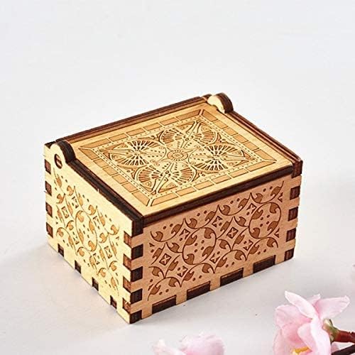 Hand Crank Wooden Davy Jones Locker Music Box - Pirates of the Caribbean Inspired Musical Gift Box (Wood) - Perfect for Disney Fans, Collectors & Home Decor
