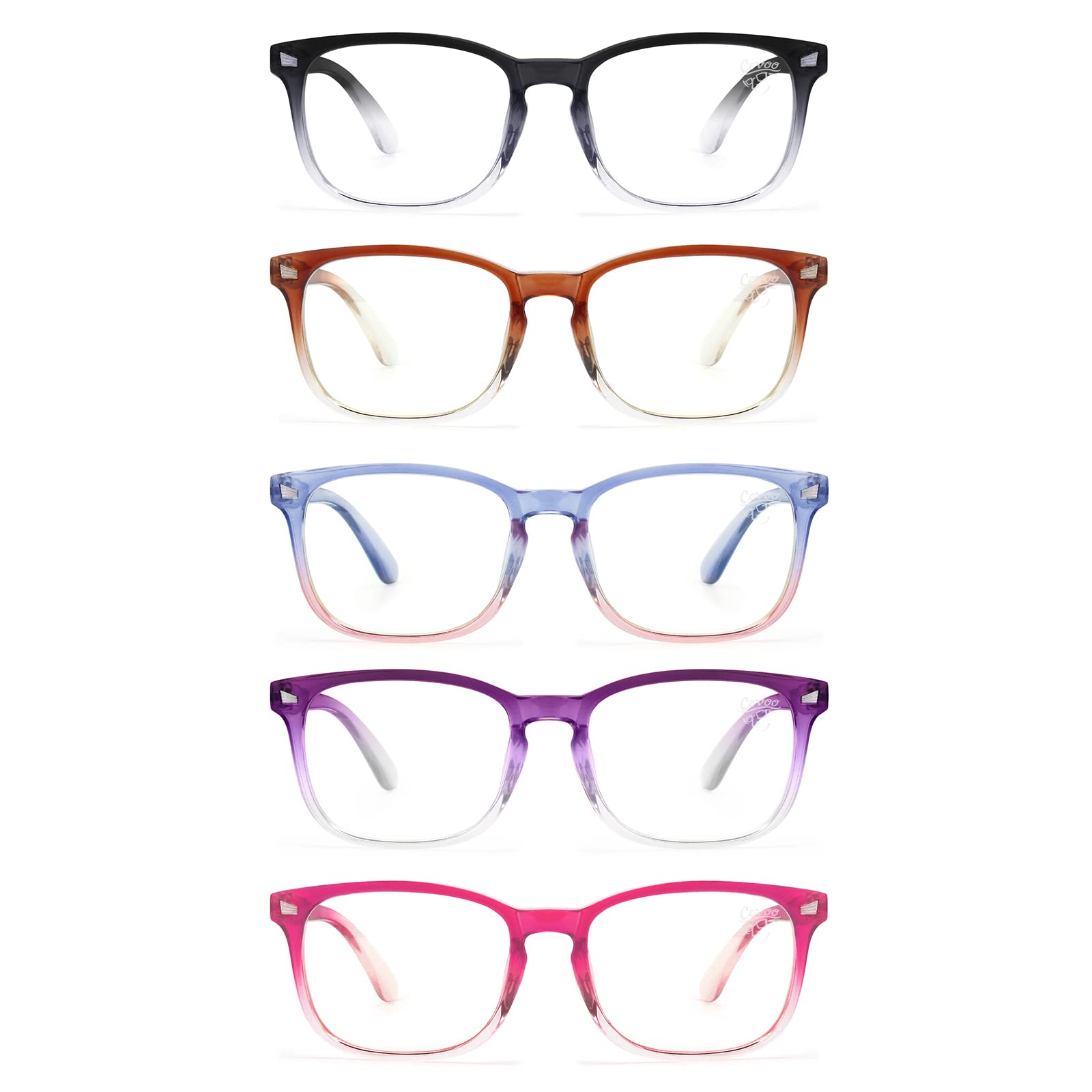 CCVOO Blue Light Blocking Reading Glasses for Women & Men - Anti Glare Computer Glasses with UV Protection for Screen Time, Office Work & Gaming - Stylish Eyewear for Digital Eye Strain Relief