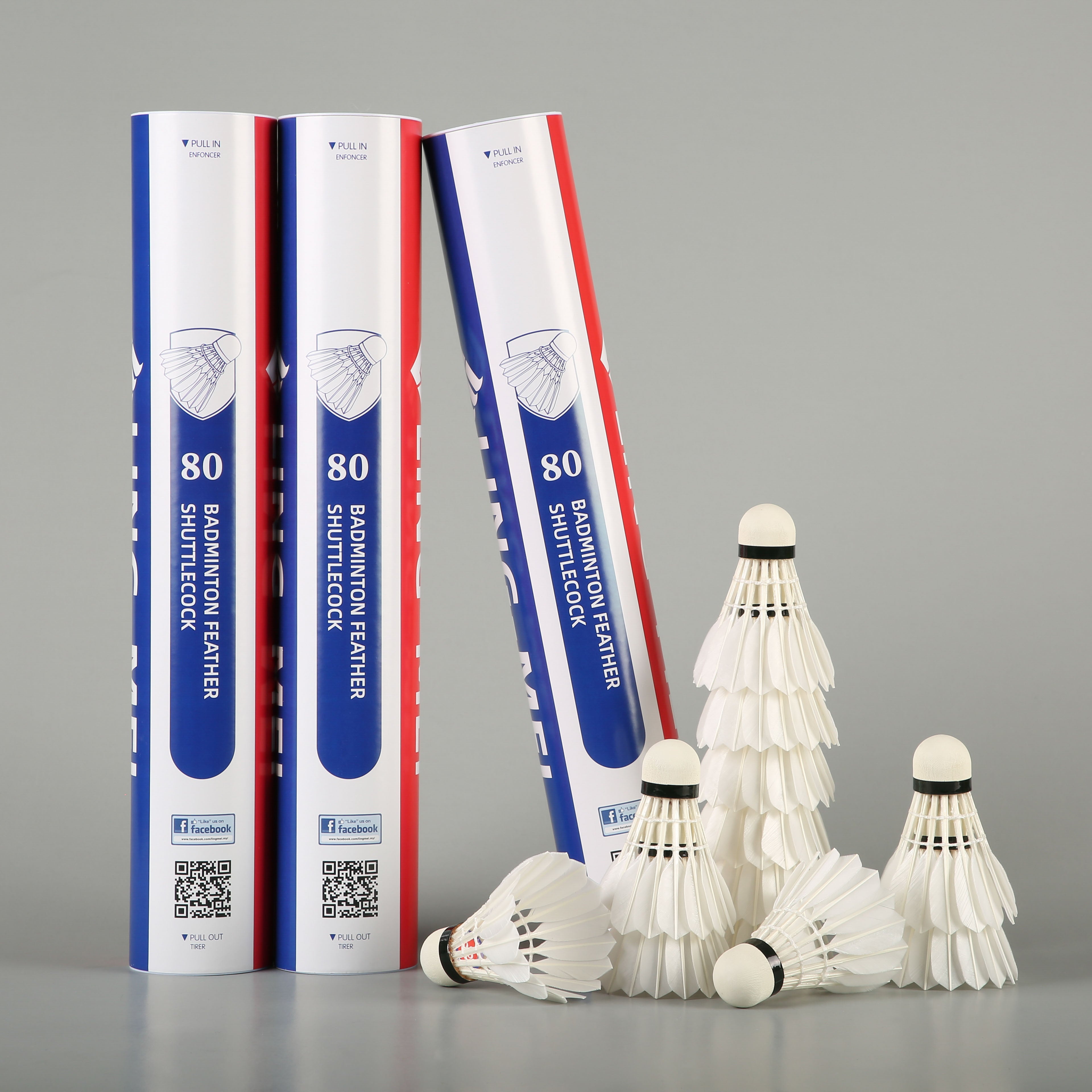 Lingmei 80 Goose Feather Badminton Shuttlecocks - Professional Grade Birdies for Training & Tournament Play - Perfect for Indoor/Outdoor Badminton Games & Sports Practice