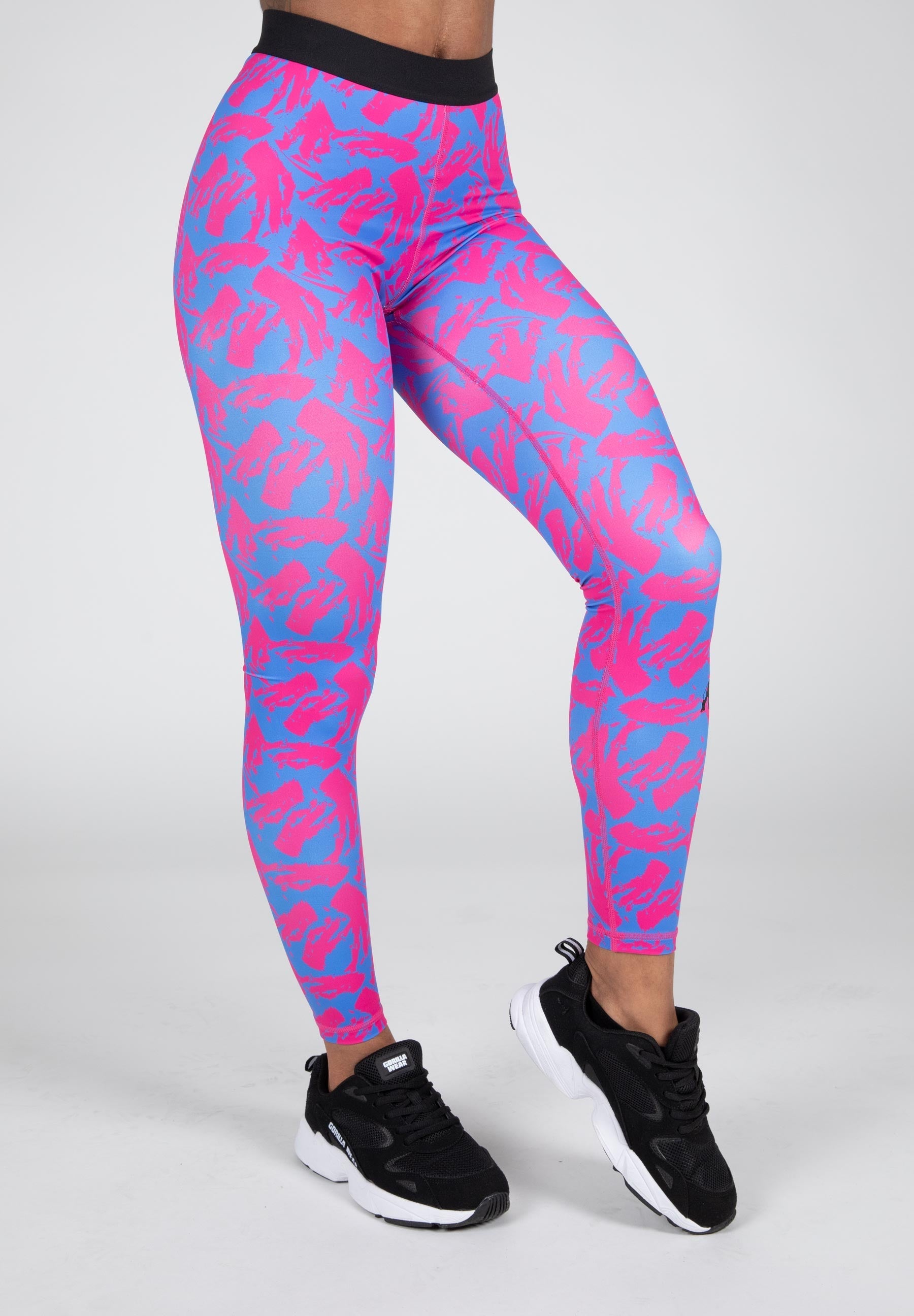 Colby Leggings for Women - High Waisted Yoga Pants, Soft & Stretchy Workout Leggings in Blue & Pink - Perfect for Yoga, Running, Gym & Lounge Wear