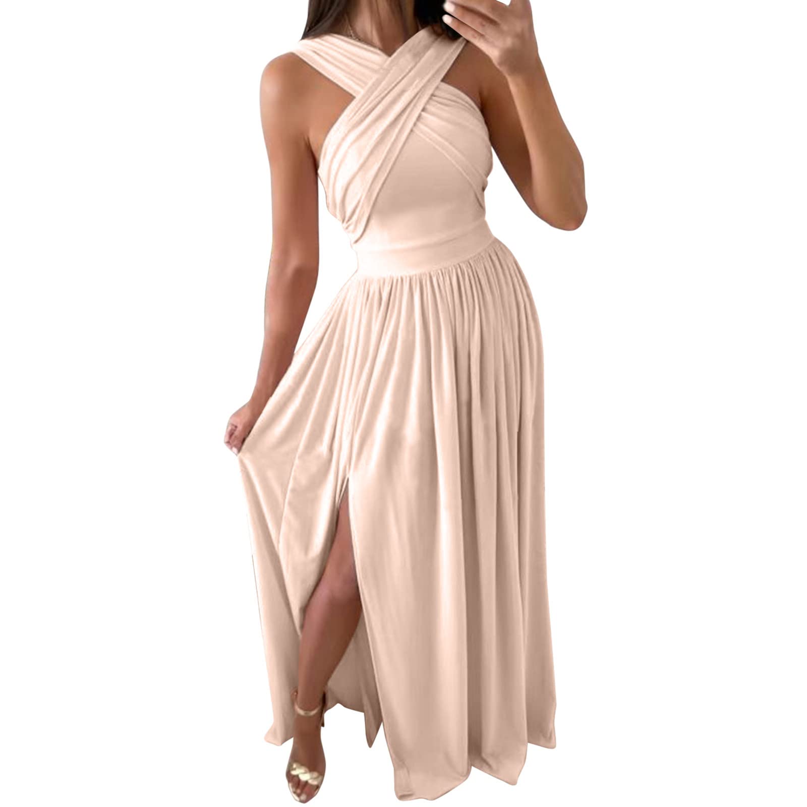 Abbbbwu Women's Off Shoulder Bodycon Cocktail Dress - Elegant Sexy Slim Fit Maxi Dress for Wedding Guest, Evening Party & Special Occasions | Perfect for Date Night, Prom & Formal Events