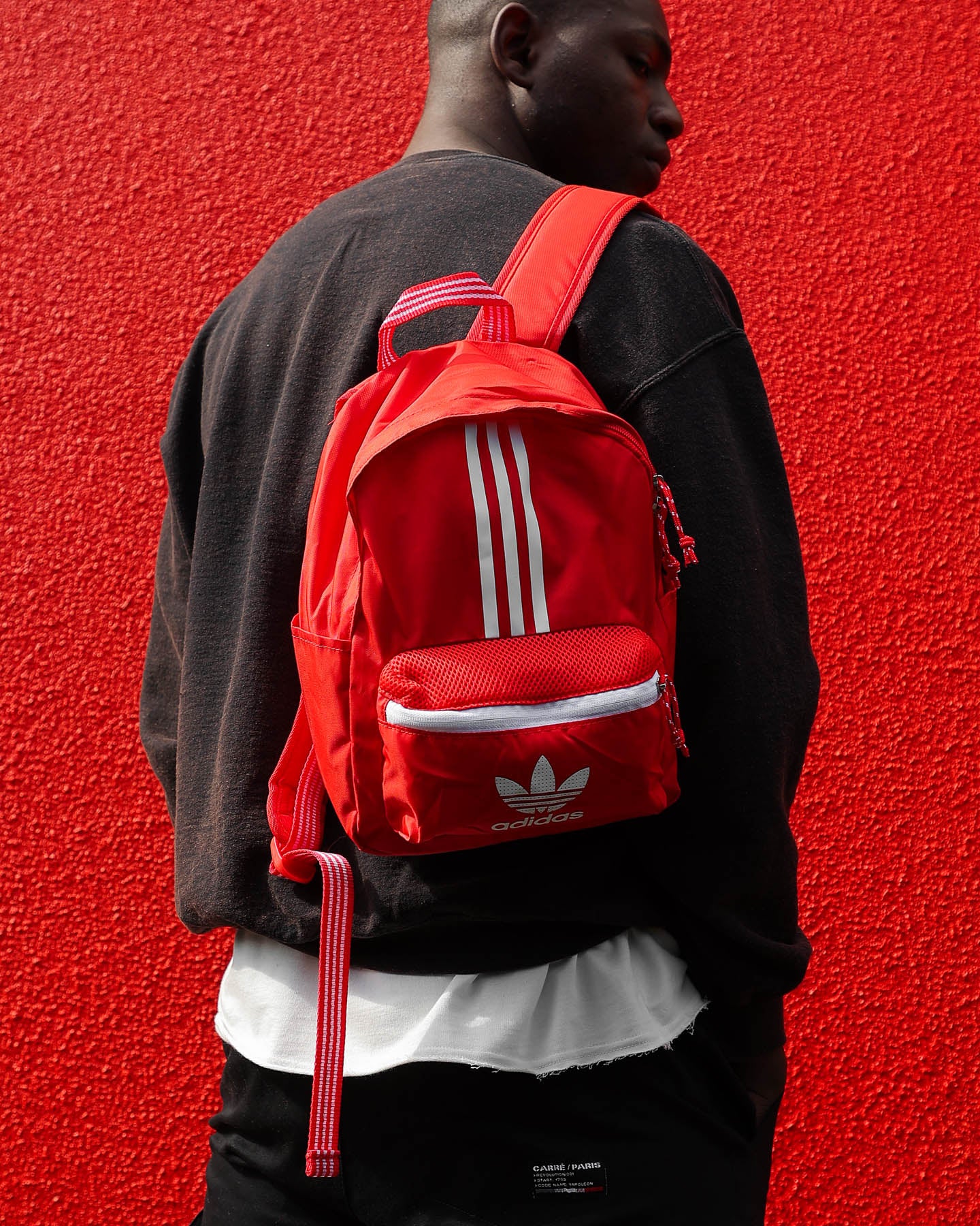 Adidas Small Backpack for Women & Men - Lightweight Red and White Sports Backpack for Gym, Travel, School & Everyday Use