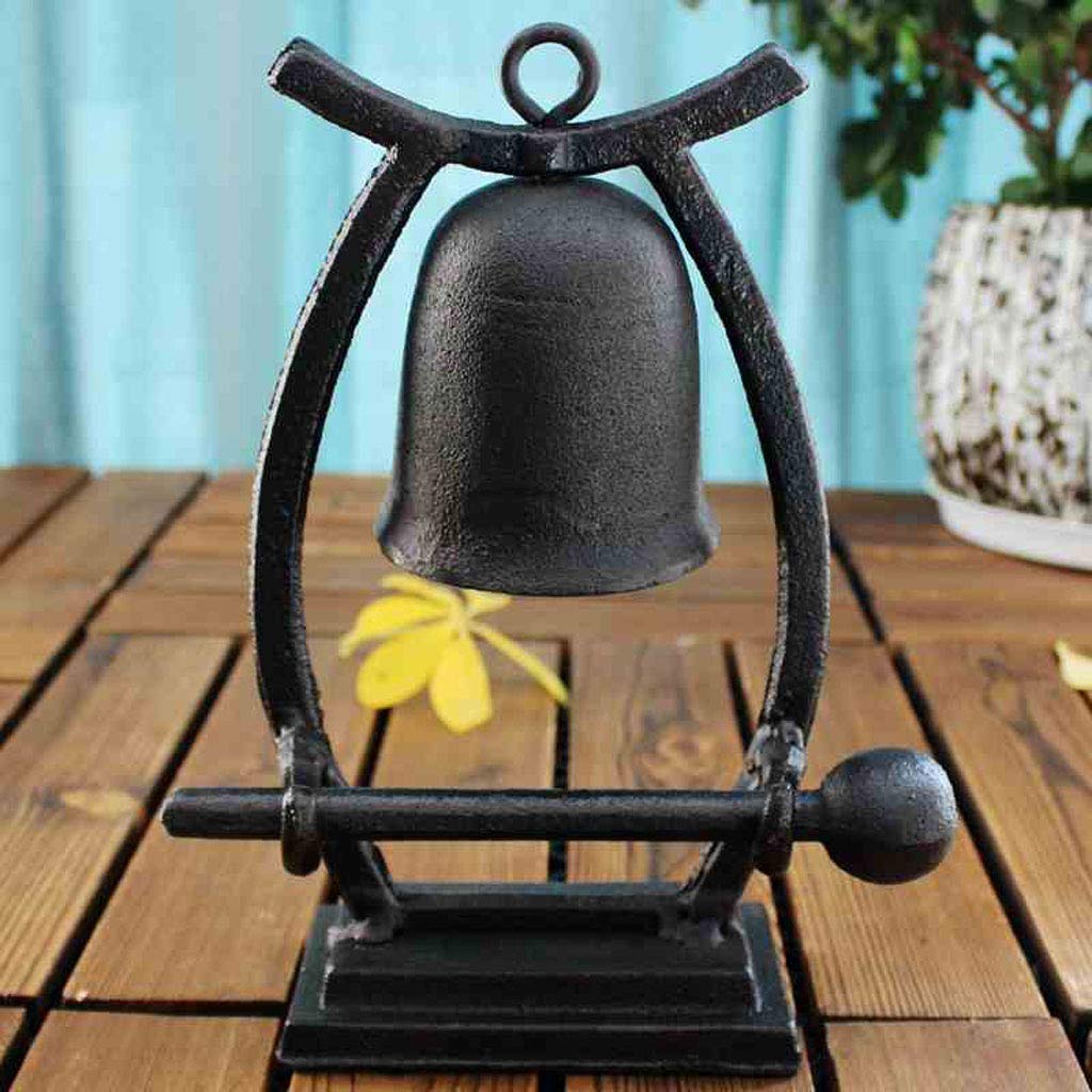 Vintage Cast Iron Table Door Bell - Hand-Rung Wrought Iron Bell for Cafe, Restaurant, Teahouse - Perfect for Vintage Decor & Nostalgic Ambiance