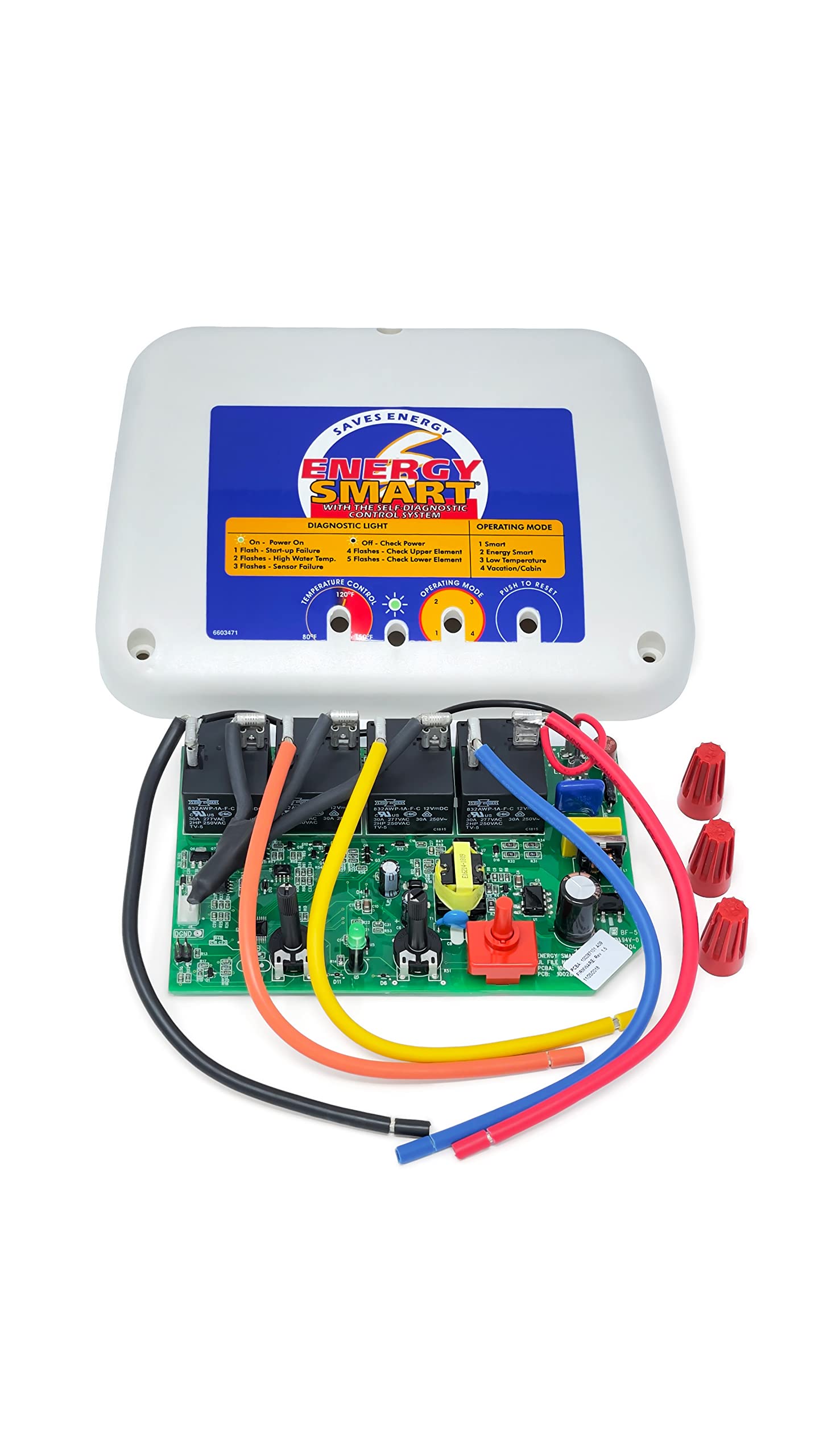 Genuine OEM American Water Heaters Electronic Control Board 100093769 with Control Panel Cover 100341931 - Replacement Parts for Water Heater Repair & Maintenance