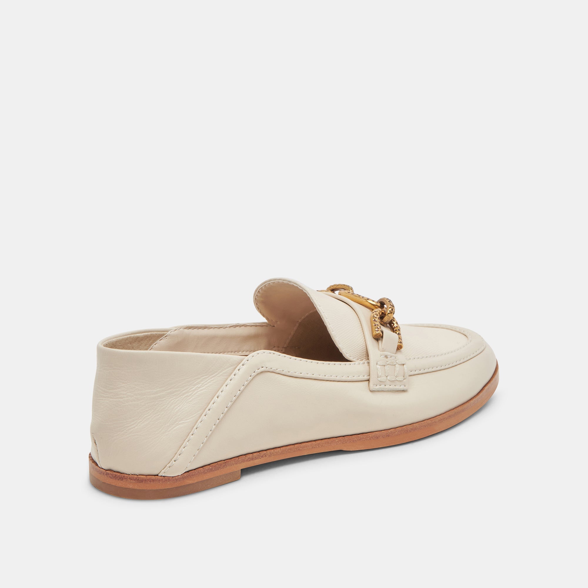 REIGN FLATS IVORY LEATHER SHOES - Women's Comfortable Vegan Leather Slip-On Flats for Work & Casual Wear | Perfect for Office, Travel & Everyday Use