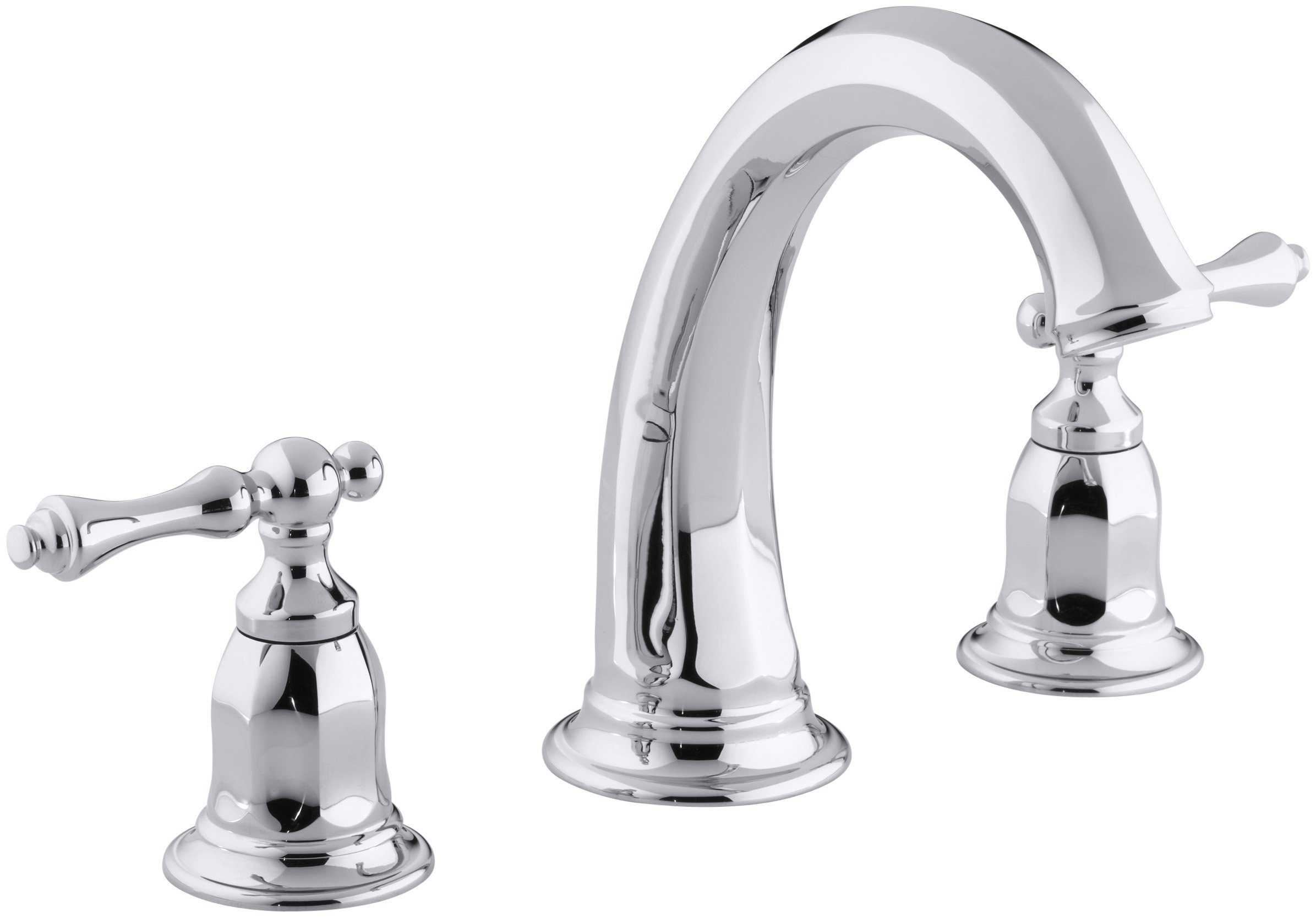 KOHLER Kelston Deck Mount Bathroom Faucet Trim - Modern Single Hole Bath Faucet for Vanity Sink, Perfect for Home Bathroom Renovation & Spa Style Upgrade