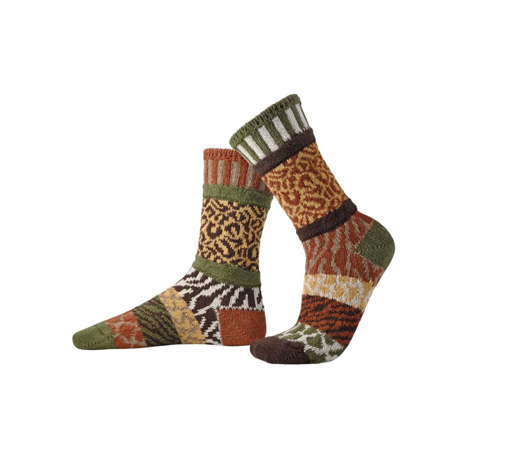 SAVANNAH Knitted Crew Socks for Men & Women - Soft Breathable Cotton Casual Socks for Everyday Wear, Work, and Home Comfort