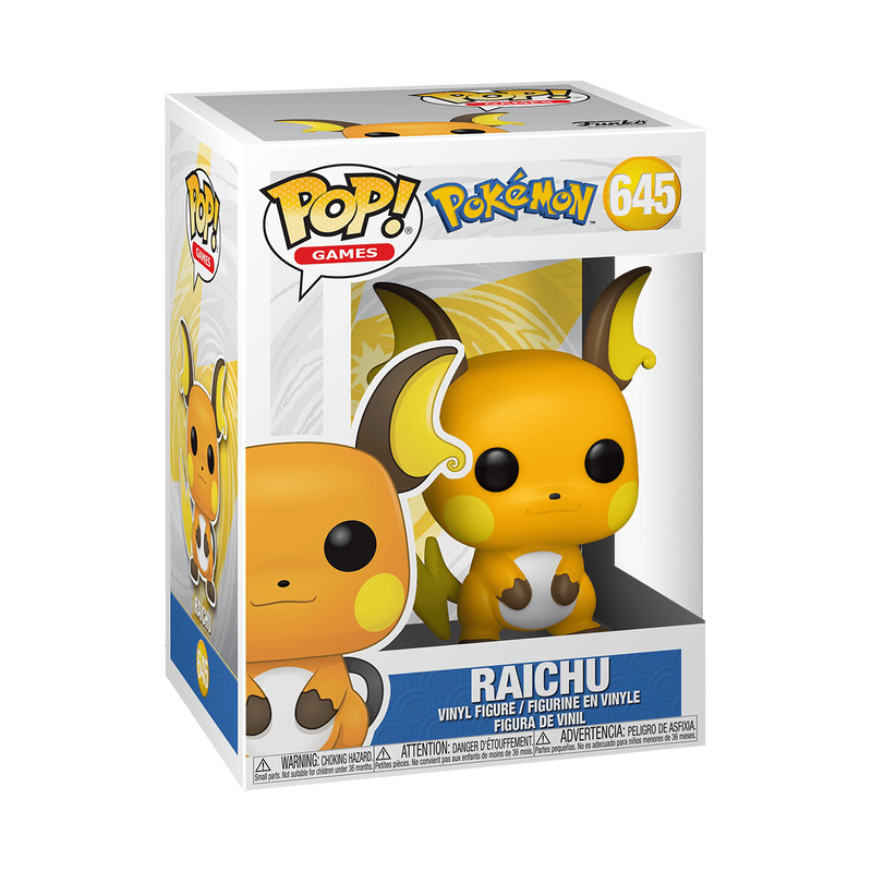 Raichu Funko Pop Pokemon Figure #645 with Hard Protector Case - Perfect for Collectors, Gifts, and Display in Home or Office