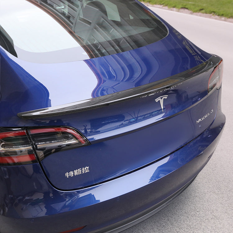 Premium Real Carbon Fiber Spoiler for Tesla Model Y & Model 3 - High-Performance Aerodynamic Upgrade | Lightweight & Durable | Perfect Fit for Enhanced Style & Speed | Ideal for Racing, Daily Driving & Car Shows