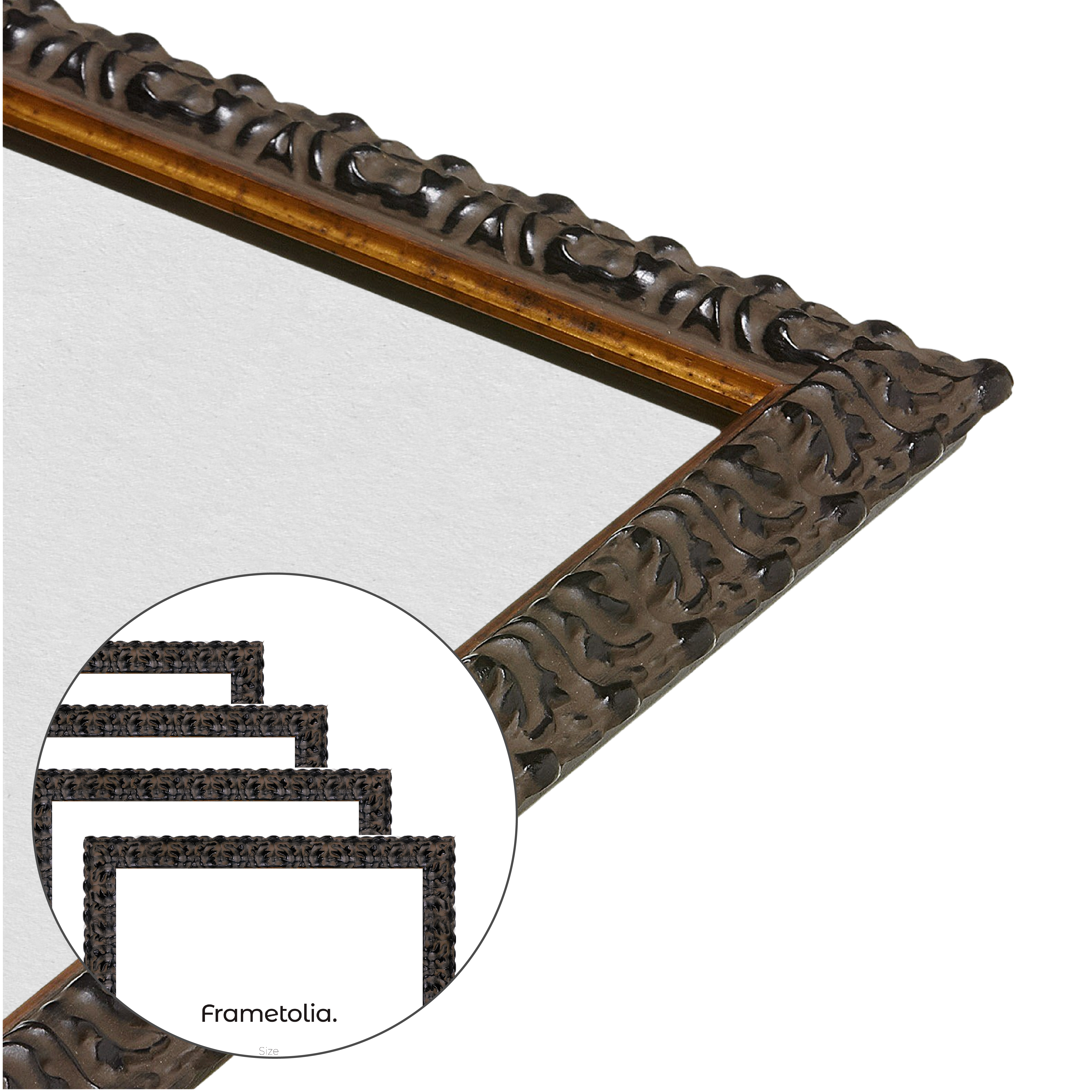 Golden Age Black Vintage Wall Frame Set of 4 - 1 1/2 Inch Wide Picture Frames for Home Decor, Gallery Wall, Living Room & Office Display