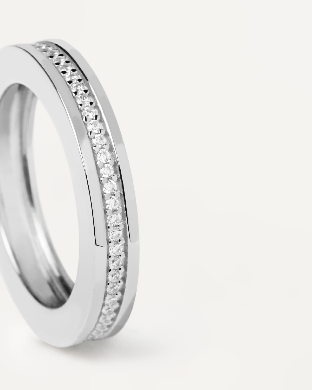 GRID Infinity Silver Ring for Women - Sterling Silver 925 Adjustable Stackable Ring - Perfect for Everyday Wear, Gift Giving & Special Occasions