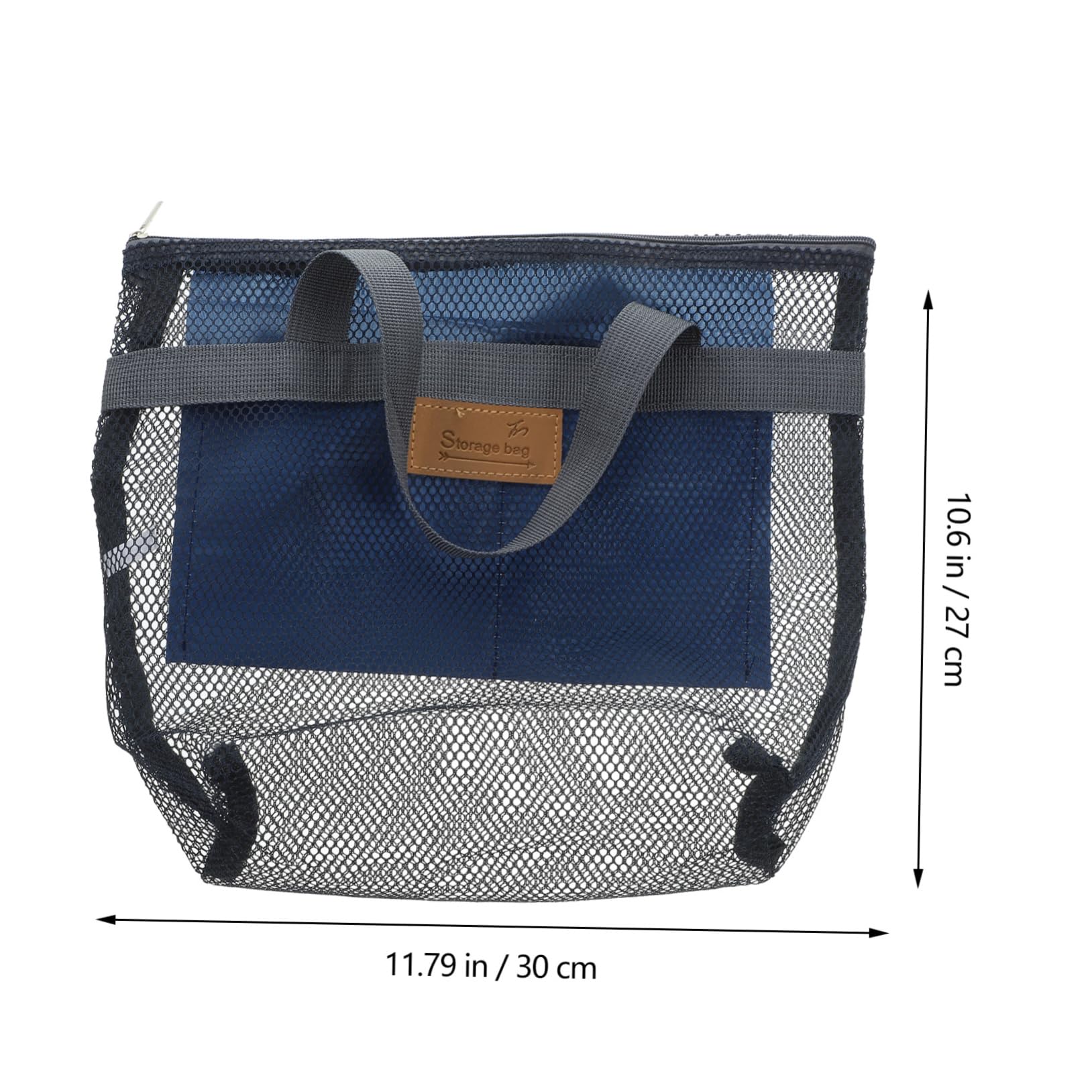 NOLITOY Large Mesh Beach Bag for Women - 2 Pack Waterproof Zippered Tote with Handle for Travel, Pool, Gym & Outdoor Activities | Portable Toiletry & Shopping Bag for Summer Vacation