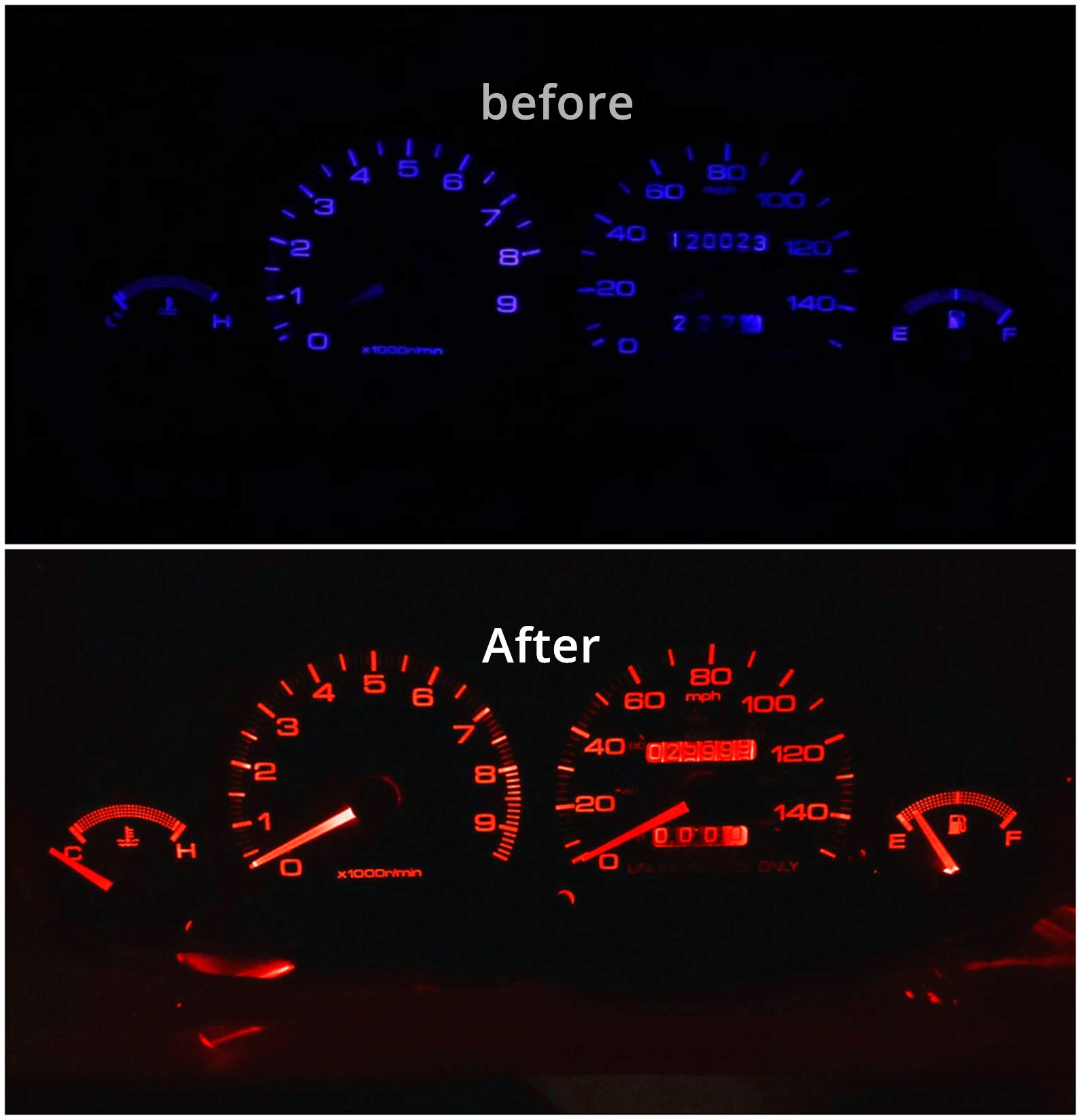 **Ultra Bright Red LED Dash Instrument Cluster Panel Lights - Compatible with Acura Integra 1986-2001 (Pack of 8) - Perfect for Night Driving & Custom Car Interior Upgrades**