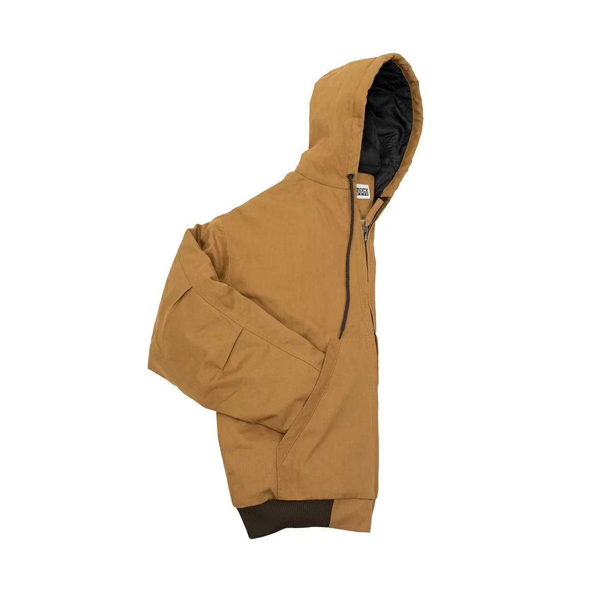 FIVE ROCK® Quilt Lined Hooded Jacket for Men & Women - Warm Winter Coat with Detachable Hood, Water-Resistant Outdoor Jacket for Hiking, Camping & Cold Weather Activities