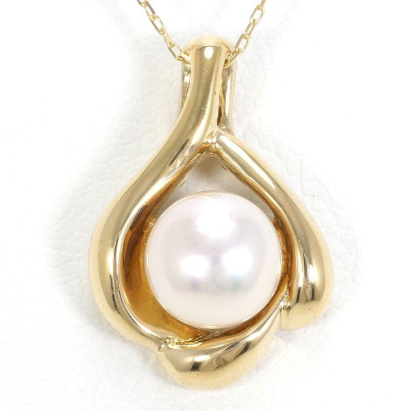 18K Yellow Gold Pearl Necklace for Women - Elegant & Timeless Jewelry Gift for Wedding, Anniversary & Special Occasions