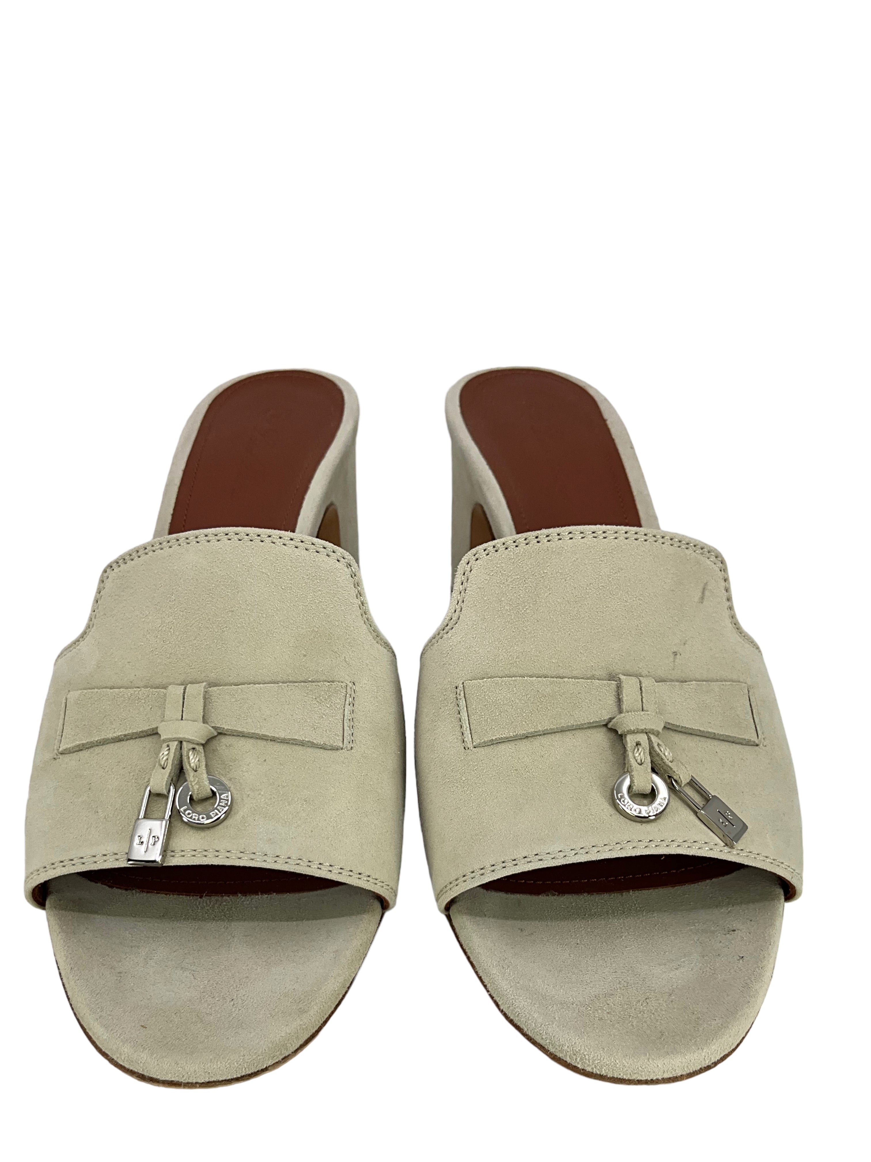 Loro Piana Women's Summer Charms Sandals Size 7.5 - New Genuine Leather Comfortable Flip Flops for Beach, Vacation & Casual Wear