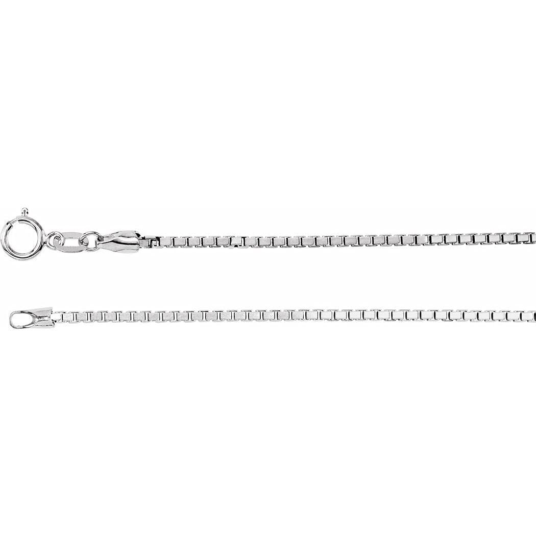 925 Sterling Silver Rhodium Plated 1.75mm Sparkle Cut Box Chain Necklace for Women - 18/20/24 Inch Length Options - Perfect for Everyday Wear, Gifts & Special Occasions