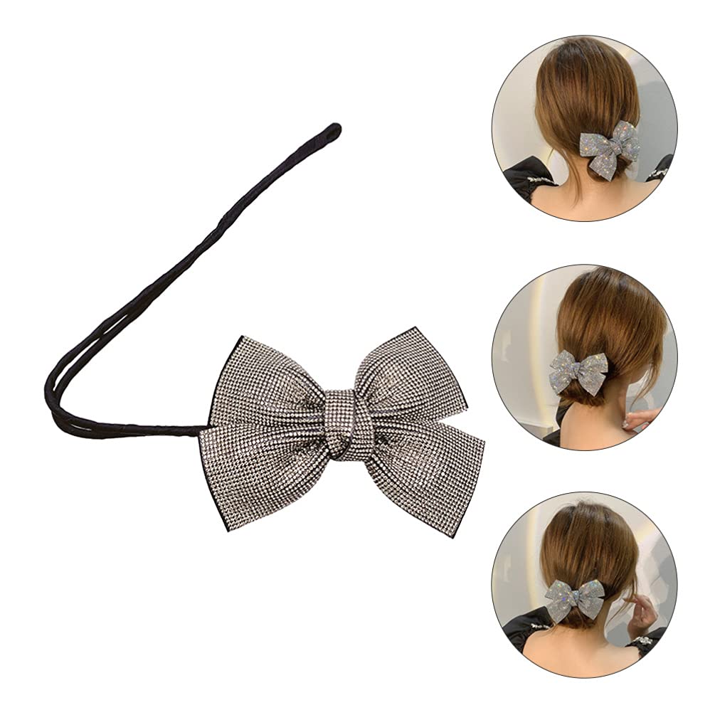 OSALADI Crystal Bow Hair Bun Maker - Hair Styling Bun Shaper & Curler for Women - Perfect for Weddings, Parties & Everyday Hairstyles