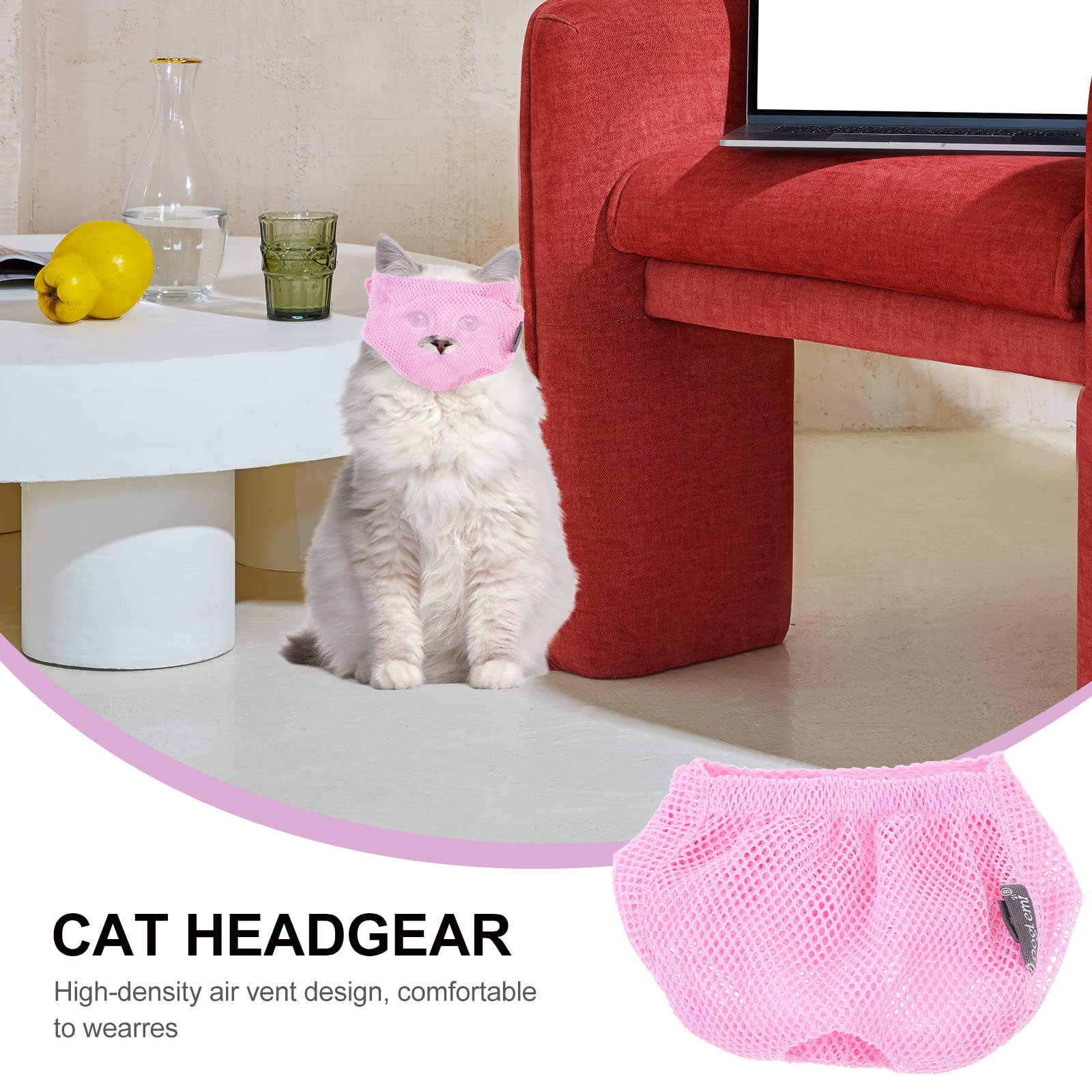 iplusmile Cat Headgear & Shower Bag - Mesh Washing Net for Cats & Kittens - Pet Grooming Tool for Bathing, Nail Trimming & Vet Visits - Durable Polyester Muzzle & Toy for Puppy & Small Pets - Perfect for Stress-Free Pet Care at Home or Vet Clinic
