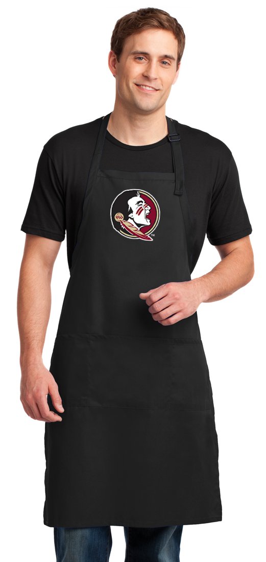 Florida State University (FSU) Apron - Large Size Unisex Kitchen Apron for Men & Women - Perfect Gift for BBQ, Cooking, Baking & Tailgating Parties