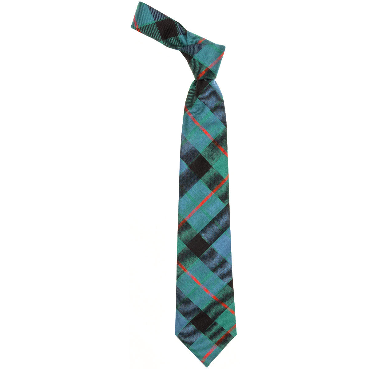 Gunn Ancient Tartan Tie - Premium Scottish Wool Necktie by Lochcarron Weavers | Perfect for Weddings, Business & Formal Occasions
