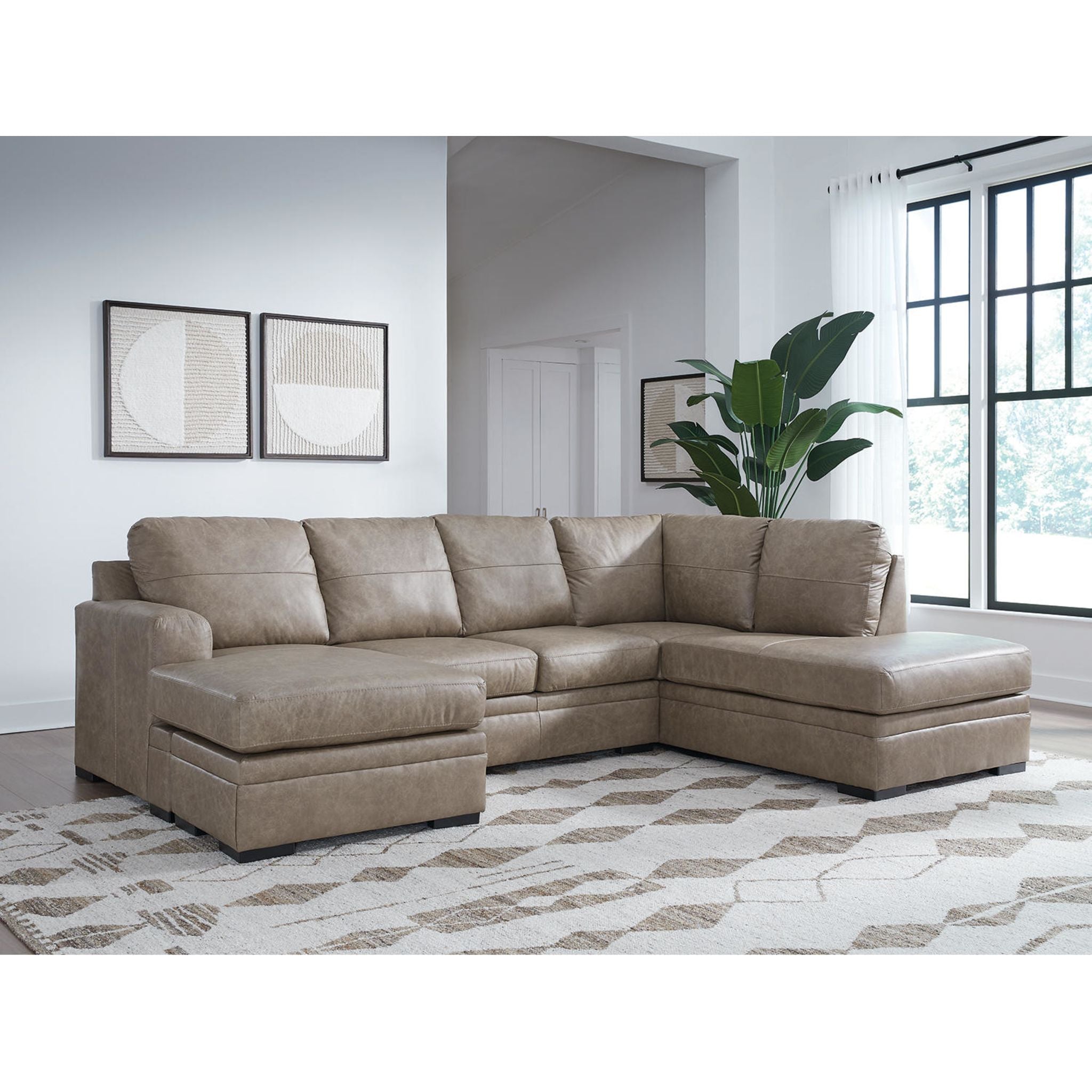 Amuleto 2-Piece Sectional Sofa with Chaise Lounge - Modern L-Shaped Couch for Living Room, Family Room & Home Theater Comfort