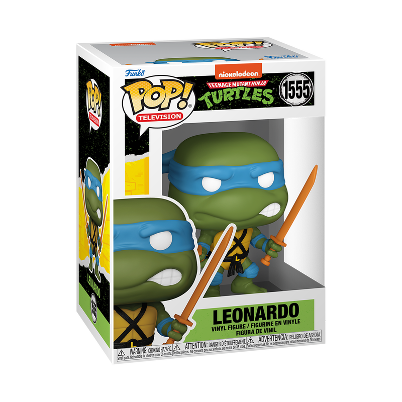 Leonardo Funko Pop TMNT 1555 with Protector Case - Teenage Mutant Ninja Turtles Collectible Action Figure for Display & Protection