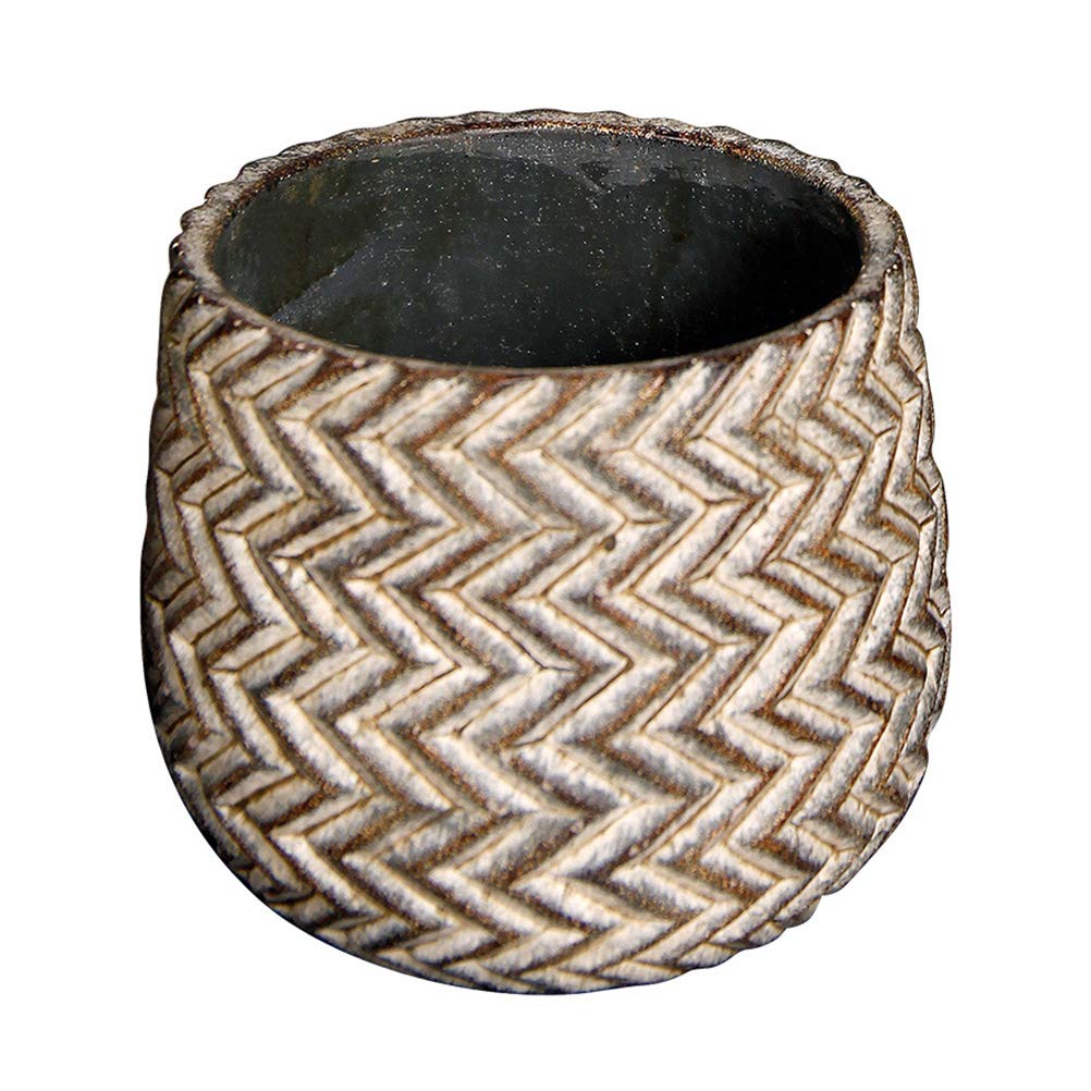 DOITOOL 1pc Cement Planter for Indoor Outdoor Plants - Unique Flower Pot for Home Gardening, Succulents, Herbs & Office Decor