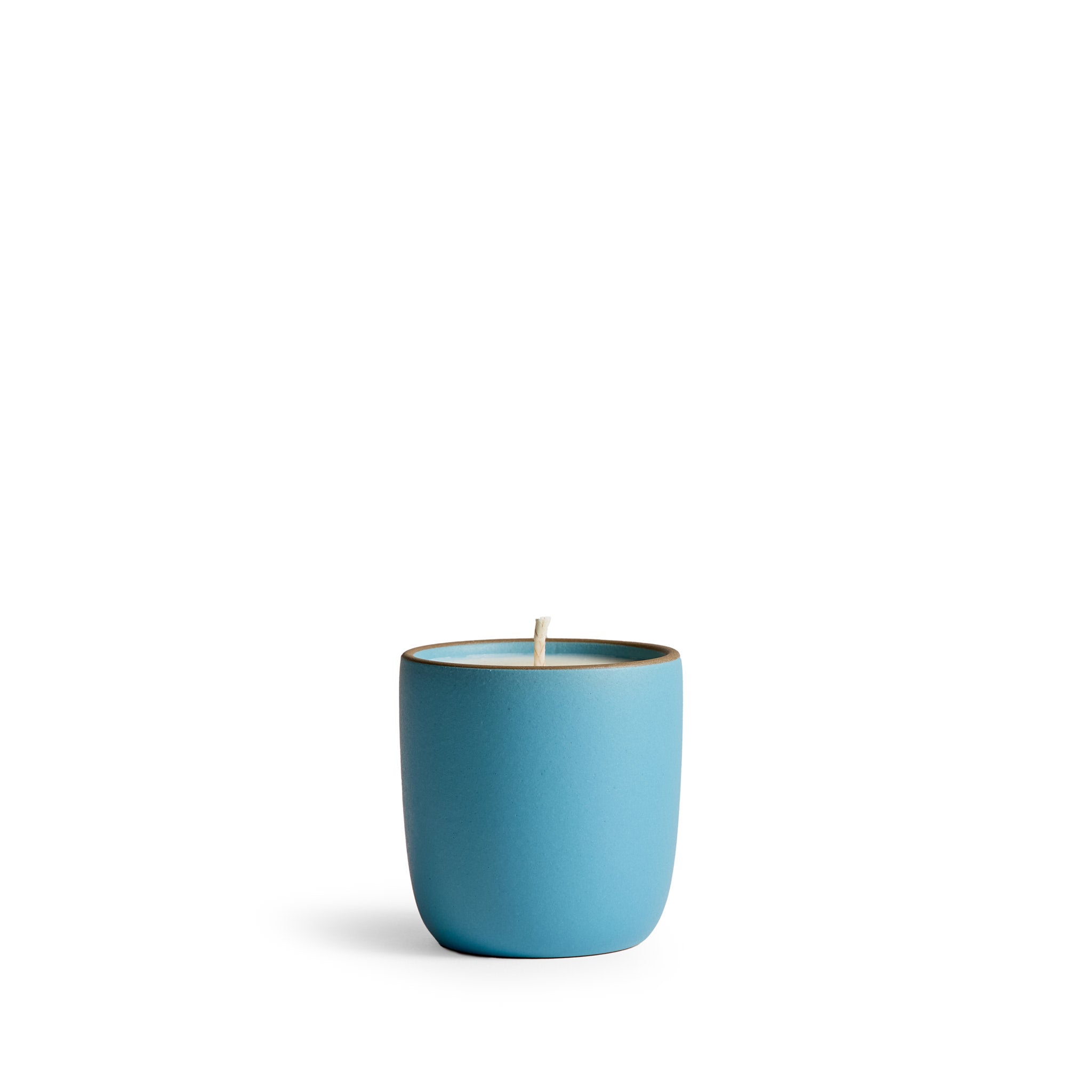 Premium Cedarwood & Lavender Scented Soy Candle in Cyan Ceramic Cup - Aromatherapy Relaxation for Home, Spa, Yoga & Meditation