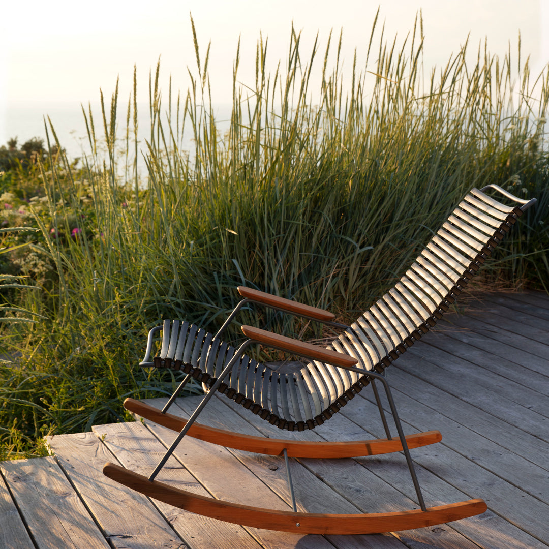 Best Outdoor Rocking Chair for Patio, Garden & Backyard - Durable All-Weather Wicker Furniture with Cushions - Perfect for Relaxing, Reading & Enjoying Nature