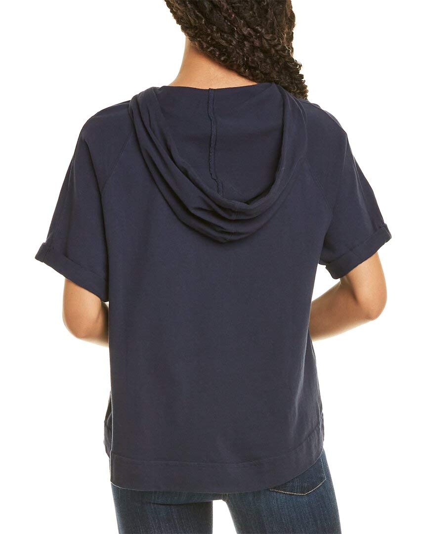 Michael Stars Women's Joy Ventura Jersey Half Sleeve Hoodie Sweatshirt - Soft Casual Pullover for Lounge, Travel & Everyday Wear