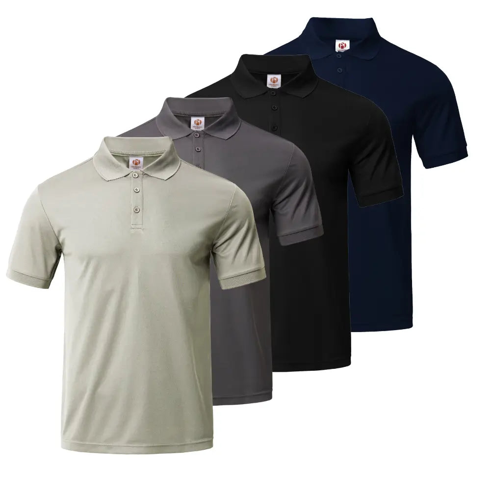 4 Pack Men's Collared Shirts - Comfortable Business Casual Button Down Shirts for Office, Work & Formal Events | Wrinkle Resistant & Breathable Fabric