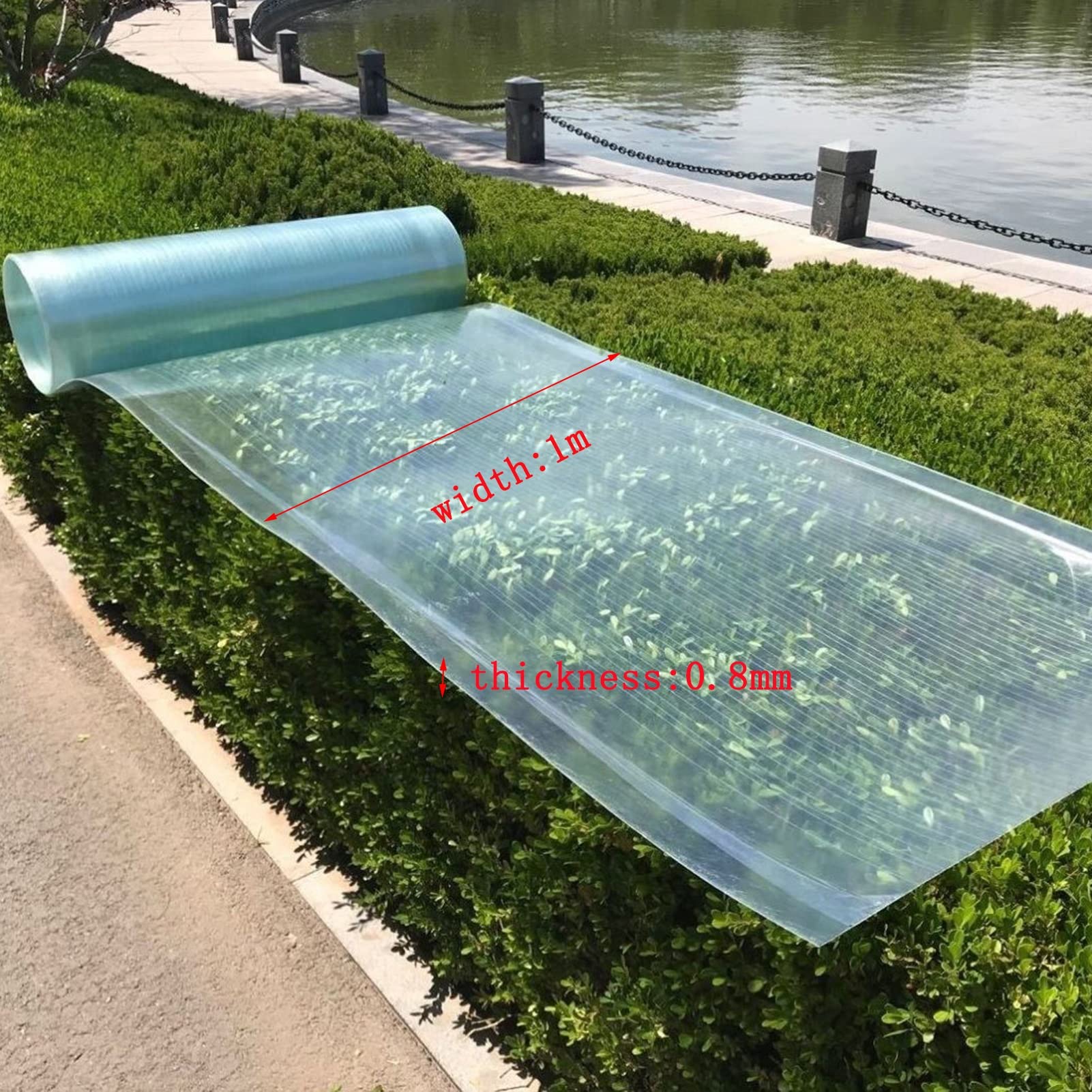 UV Resistant Polycarbonate Roofing Sheet - Clear Greenhouse Cover for Gardening, Farming, and Agriculture - Durable Canopy Panel (6.56ft x 3.2ft) - Perfect for Greenhouses, Patio Covers, and Outdoor Structures