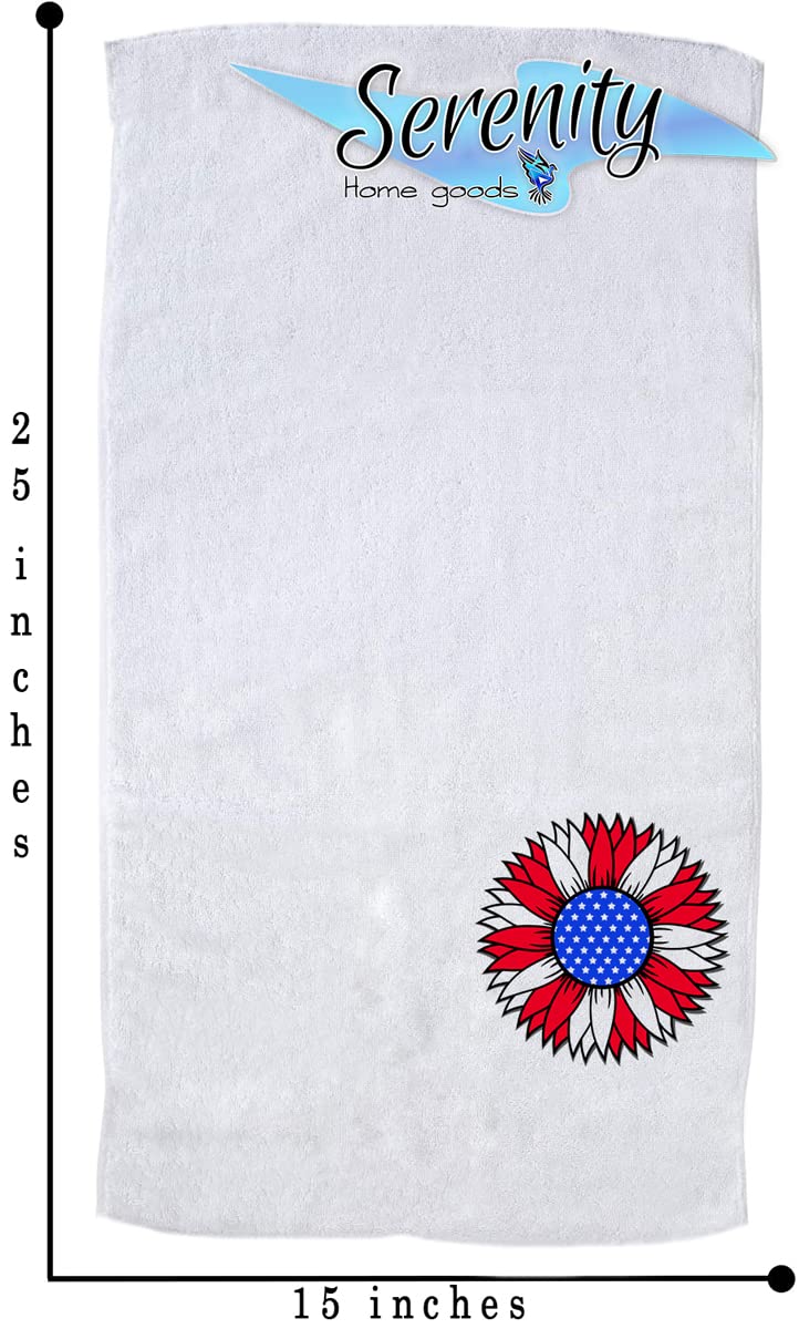 Patriotic Hand Towels - American Flag Themed Red White and Blue Kitchen & Bath Towels for Memorial Day, 4th of July, Summer & Fall Home Decor | Perfect for Holiday Parties, BBQ Gatherings & USA Themed Decorations