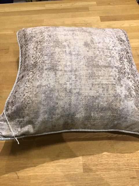 Luxury Velour Grey Metallic Throw Pillow - Soft Decorative Cushion for Sofa, Bed & Home Decor - Perfect for Living Room, Bedroom & Office Accent