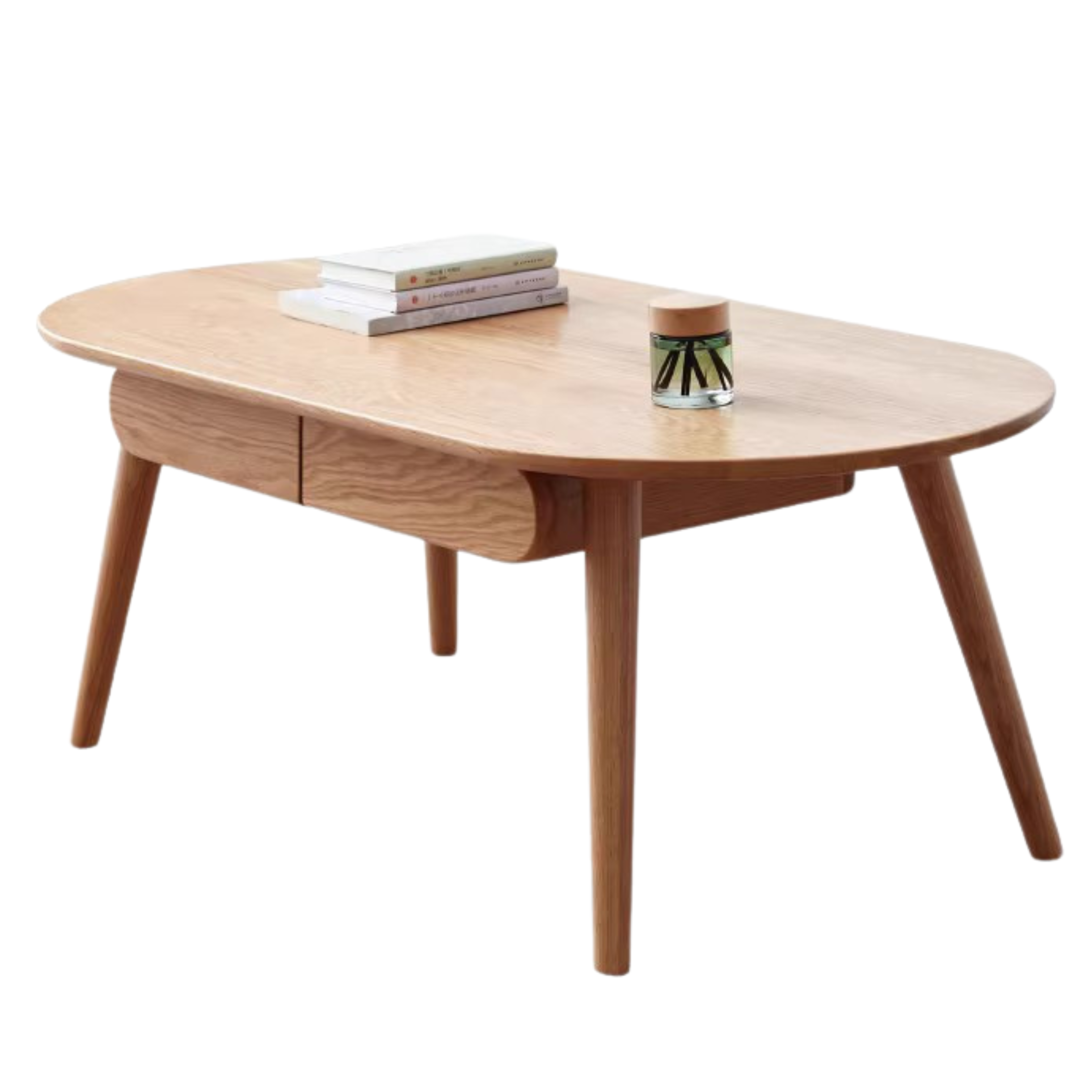 Premium Oak Solid Wood Luxury Coffee Table - Modern & Durable Living Room Centerpiece for Home Decor & Entertainment