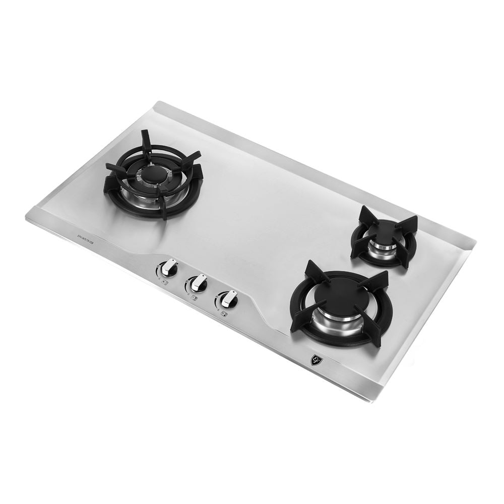 EF EFH 3970 TN VSB 86cm Built-in Stainless Steel Gas Hob - 4 Burner Cooktop for Modern Kitchens | Fast Heating & Energy Efficient | Perfect for Home Cooking & Professional Chefs