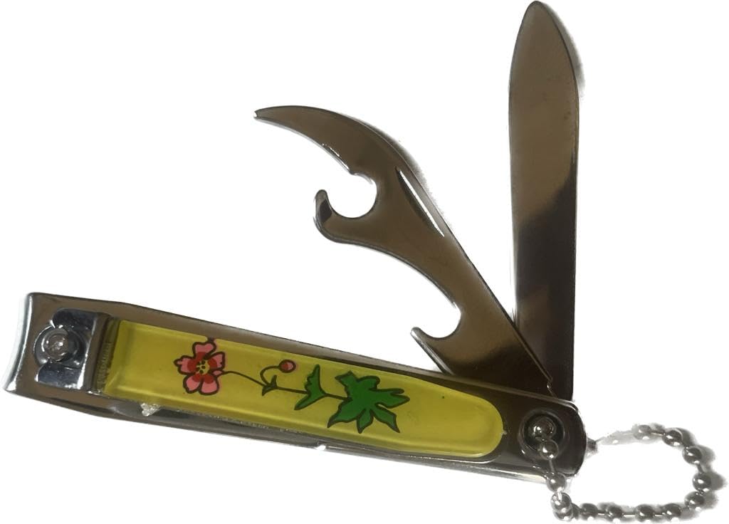 Premium Yellow Nail Clipper - Professional Stainless Steel Nail Cutter for Men & Women - Perfect for Travel, Home, and Salon Use