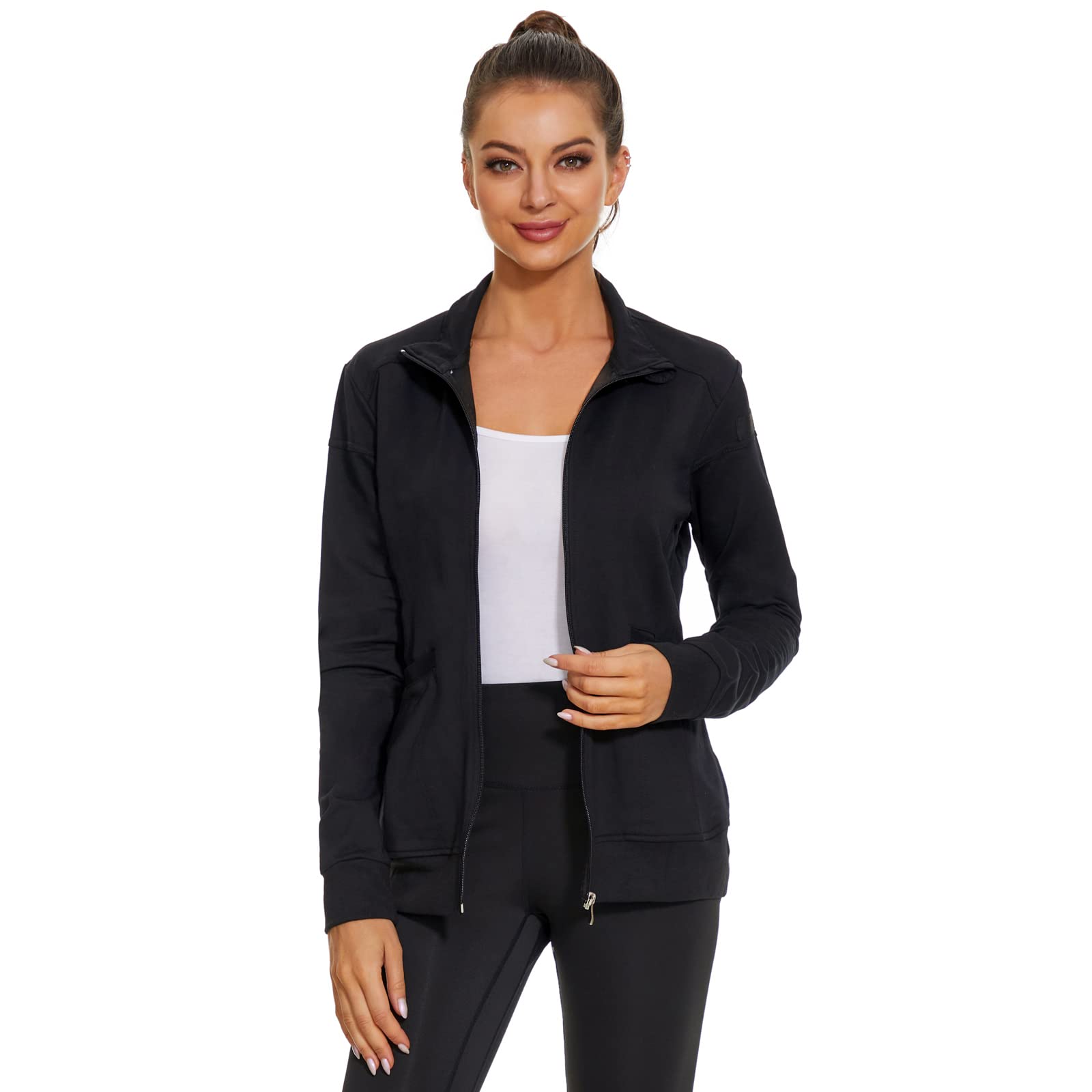 Women's Scrub Jackets - Zip Front Warm-Up Jacket for Nurses & Medical Professionals - Perfect for Hospital Shifts & Casual Wear