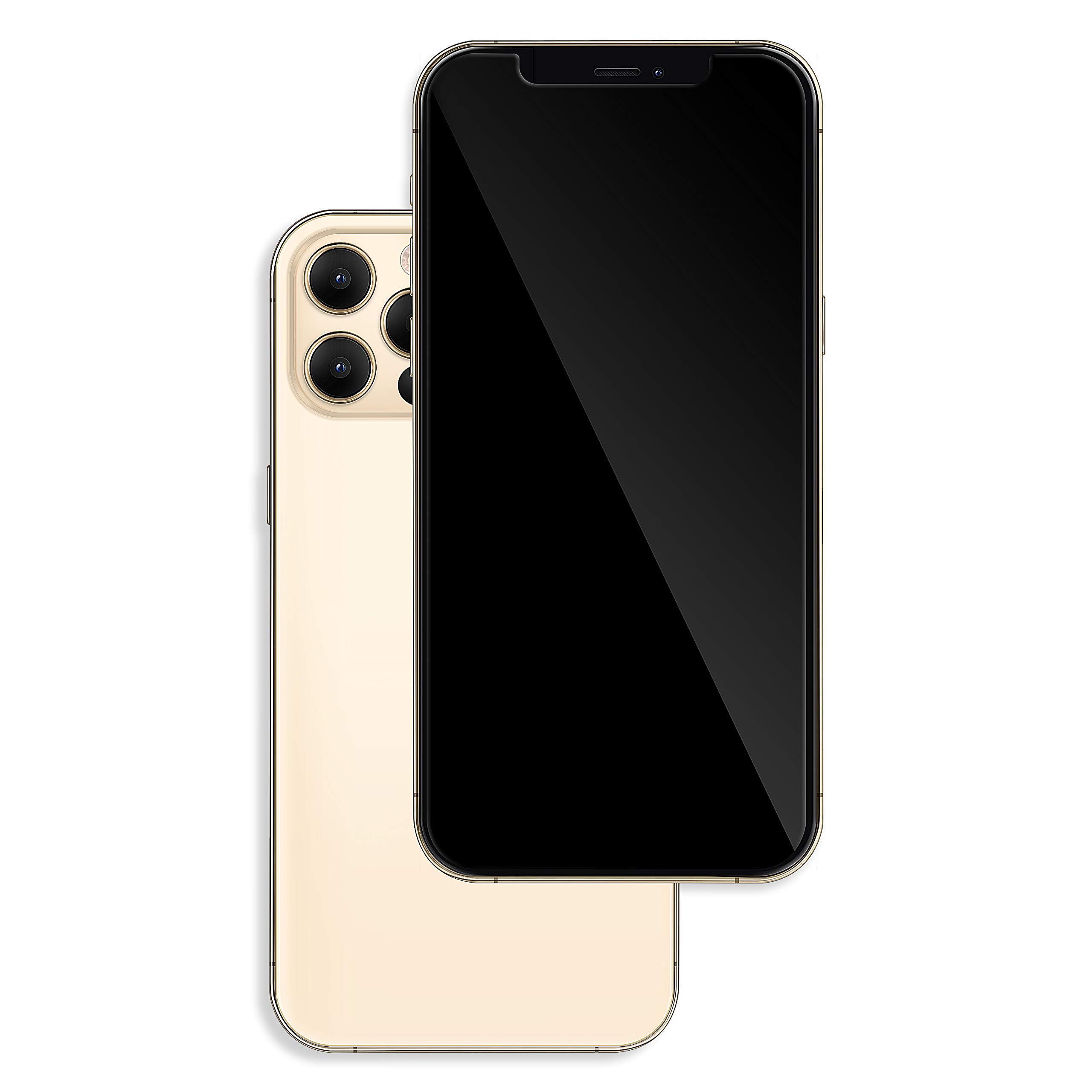 1:1 Non-Working Replica iPhone 12 Pro Max Dummy Display Model - Gold & Black Screen - Perfect for Store Display, Photography Props, and Anti-Theft Demonstration